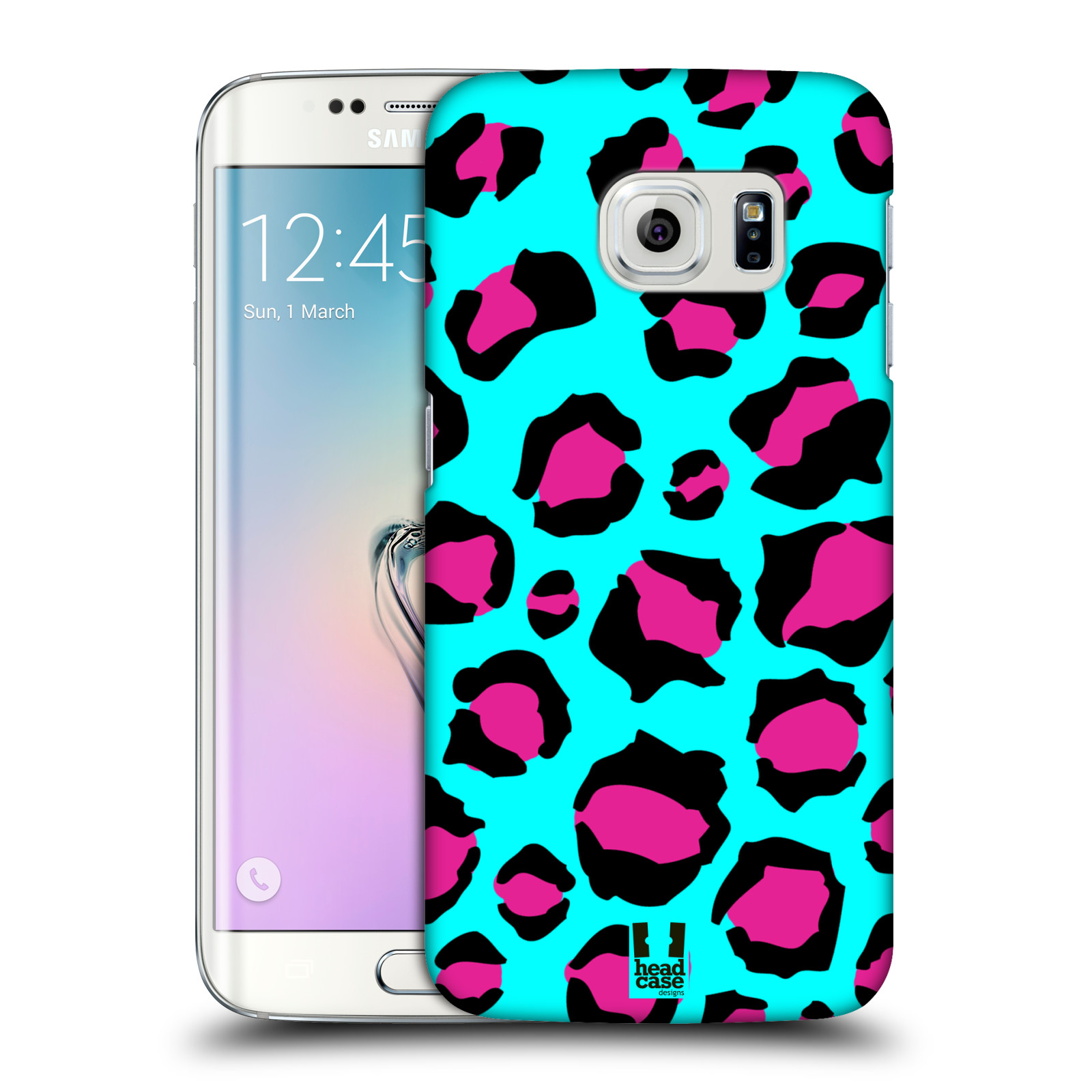 HEAD CASE plastový obal na mobil SAMSUNG Galaxy S6 EDGE (G9250, G925, G925F) vzor Divočina zvíře tyrkysový leopard