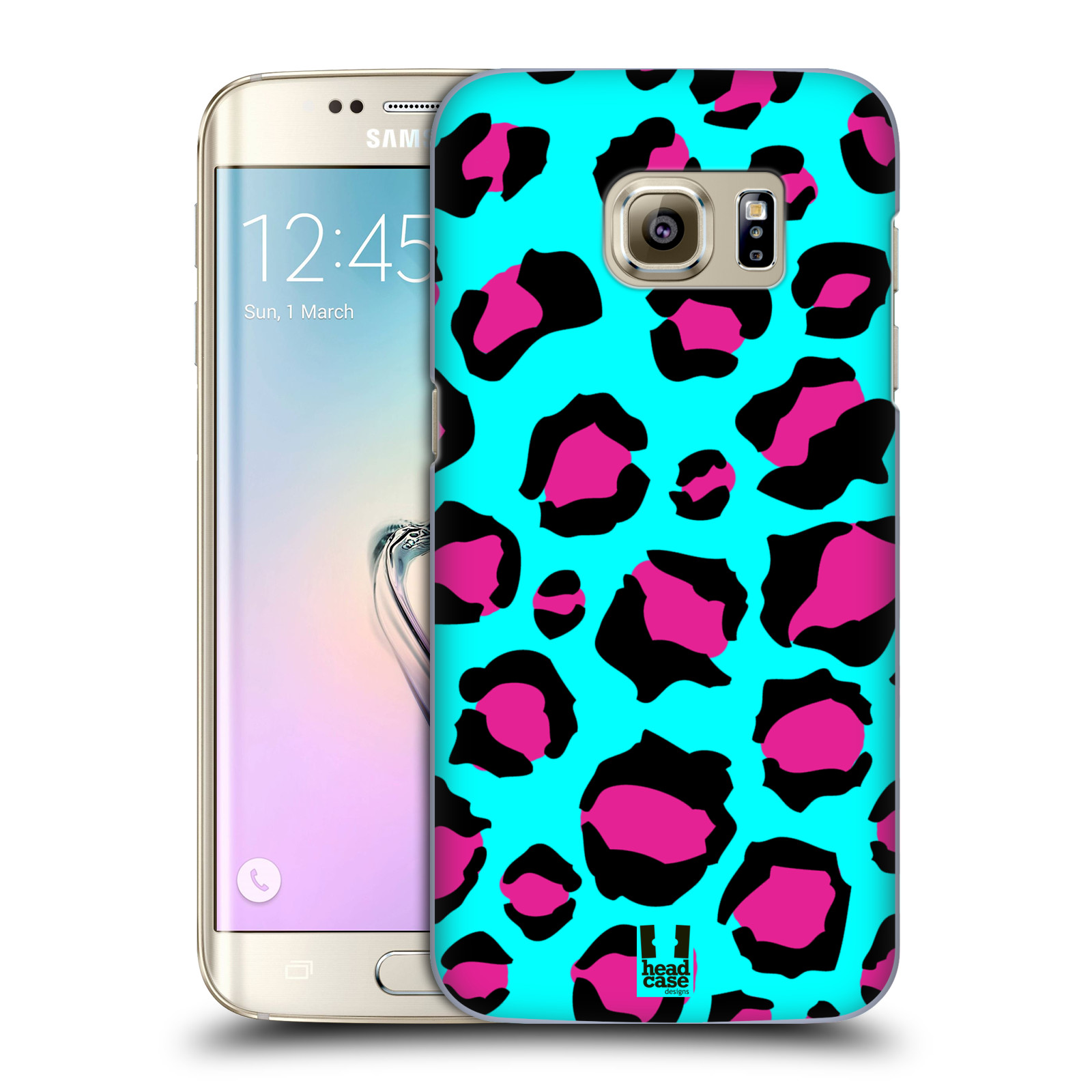 HEAD CASE plastový obal na mobil SAMSUNG GALAXY S7 EDGE vzor Divočina zvíře tyrkysový leopard
