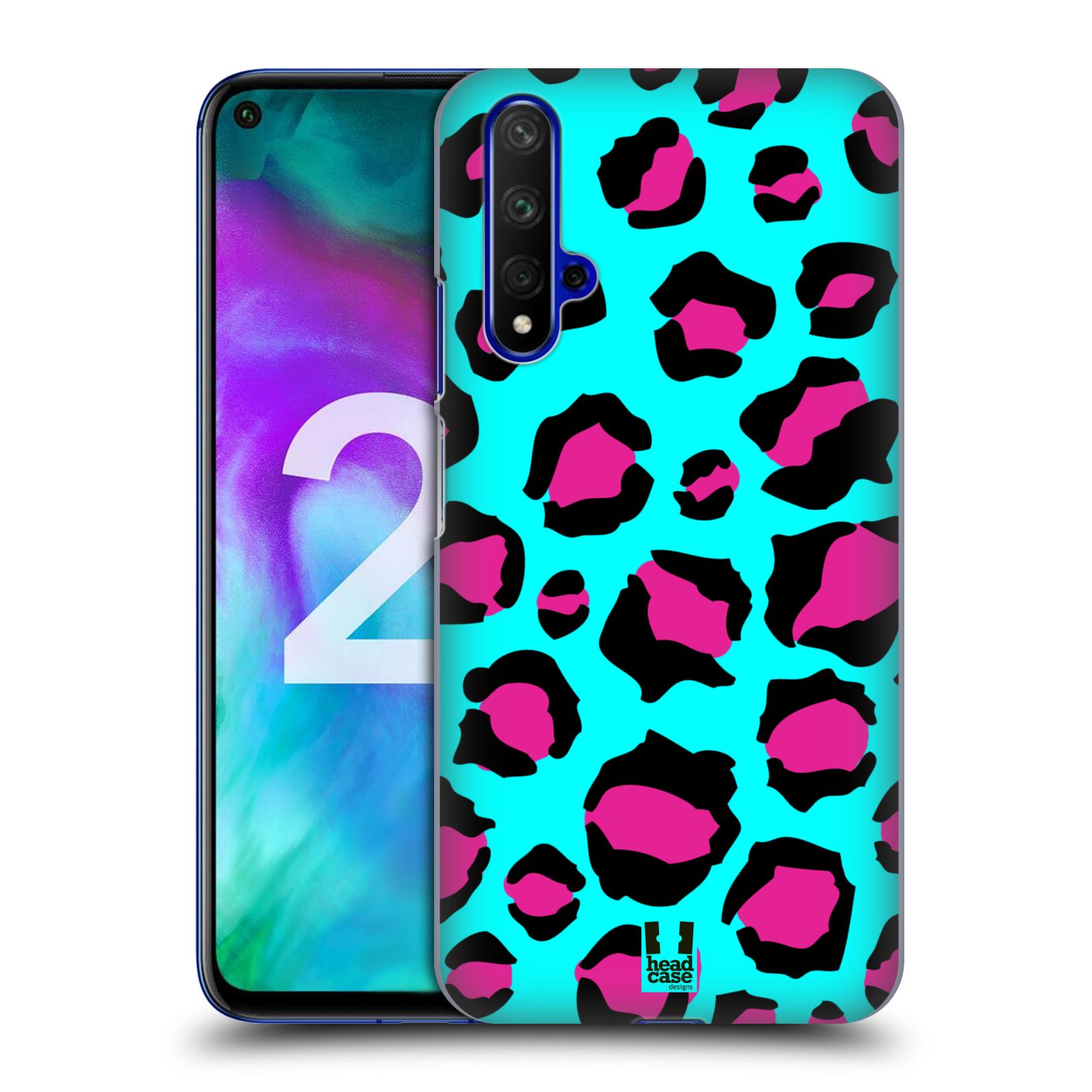 Pouzdro na mobil Honor 20 - HEAD CASE - vzor Divočina zvíře tyrkysový leopard