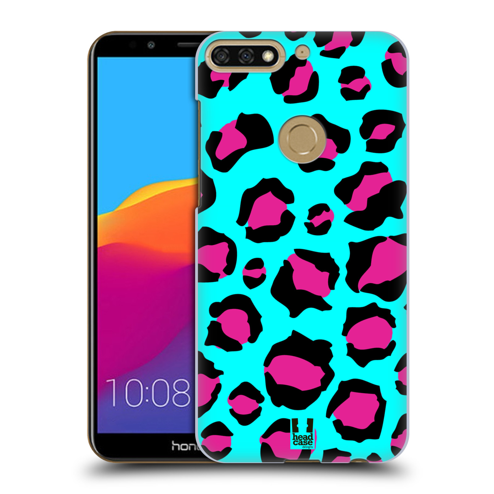 HEAD CASE plastový obal na mobil Honor 7c vzor Divočina zvíře tyrkysový leopard