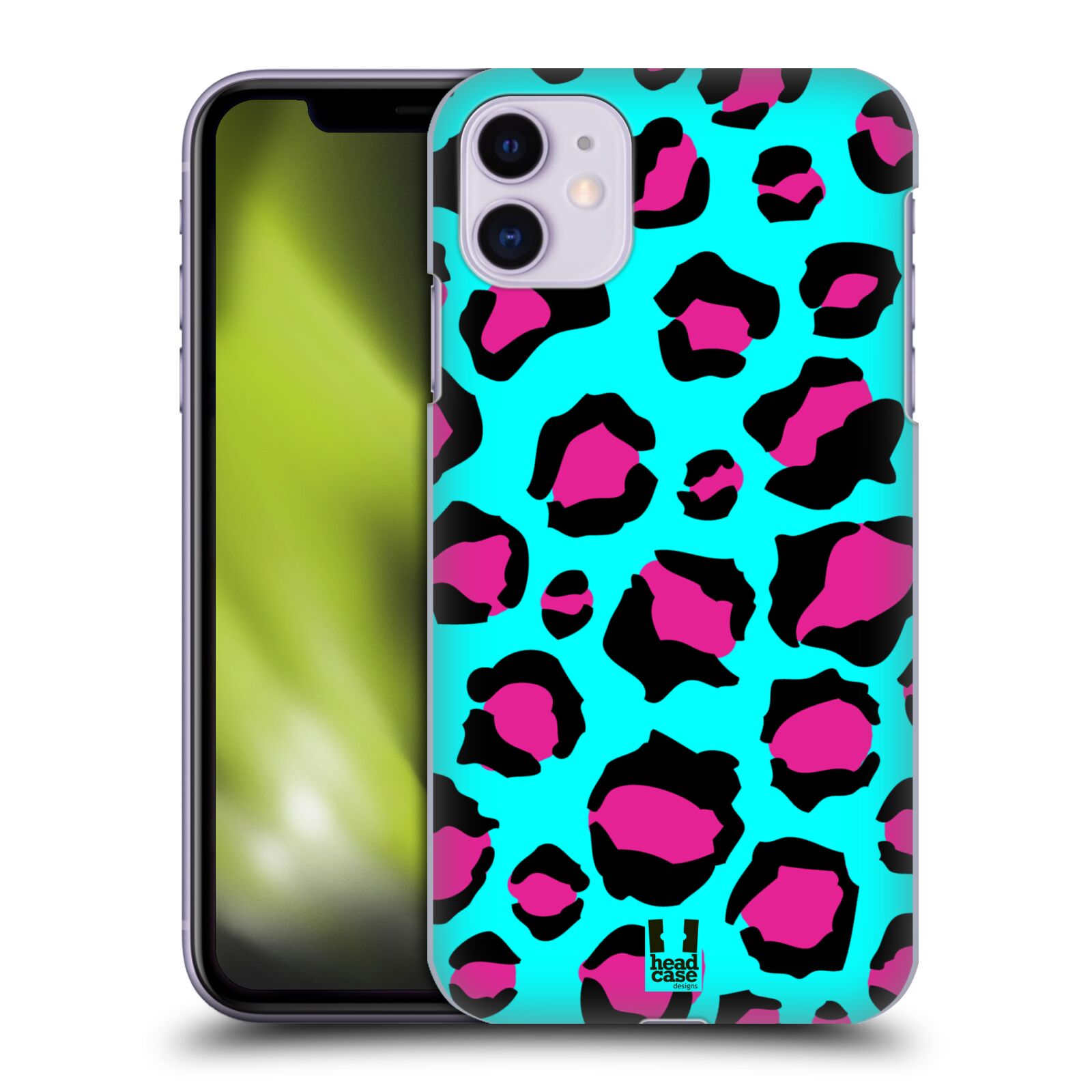 Pouzdro na mobil Apple Iphone 11 - HEAD CASE - vzor Divočina zvíře tyrkysový leopard