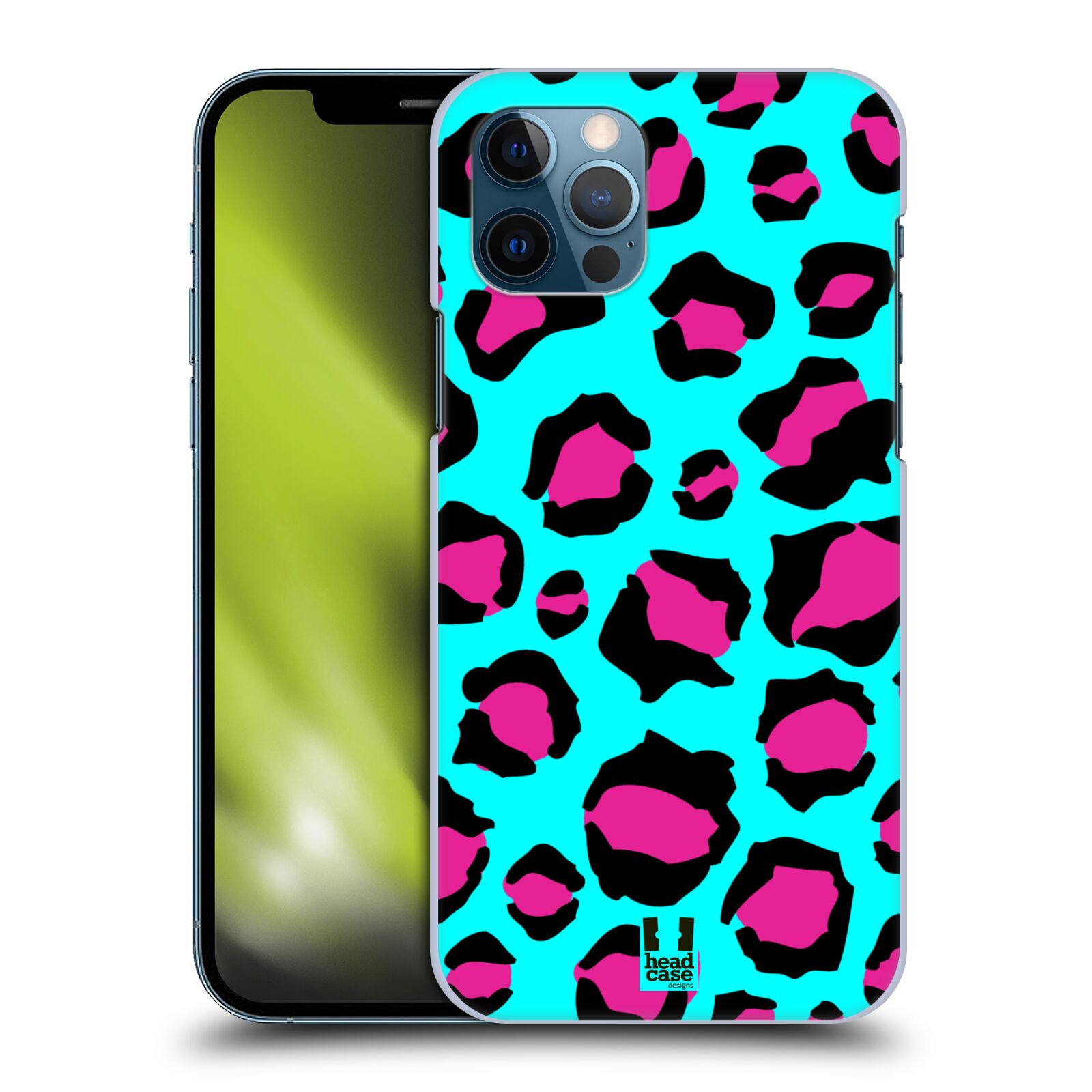HEAD CASE plastový obal na mobil Apple Iphone 12 / Iphone 12 PRO vzor Divočina zvíře tyrkysový leopard
