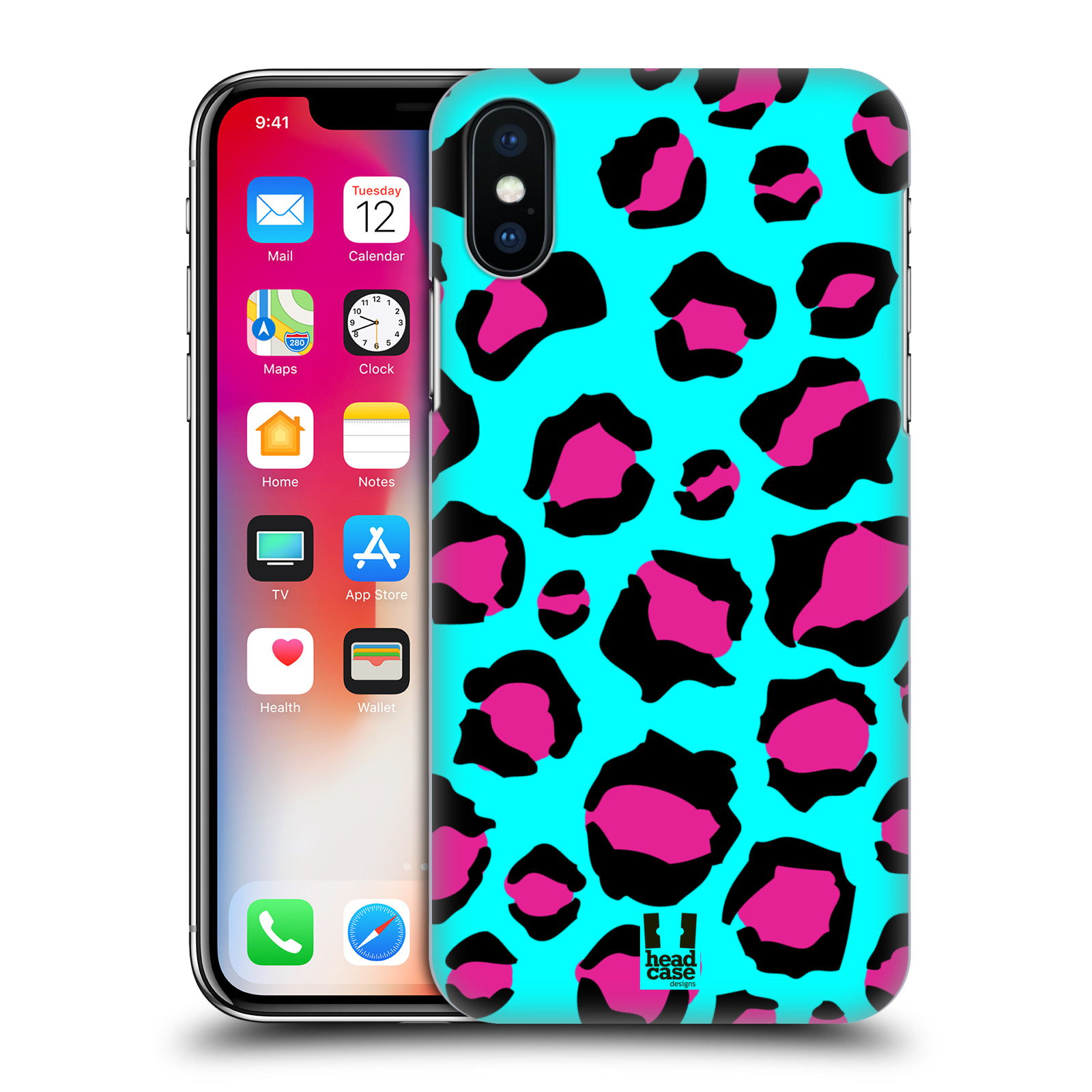 HEAD CASE plastový obal na mobil Apple Iphone X / XS vzor Divočina zvíře tyrkysový leopard