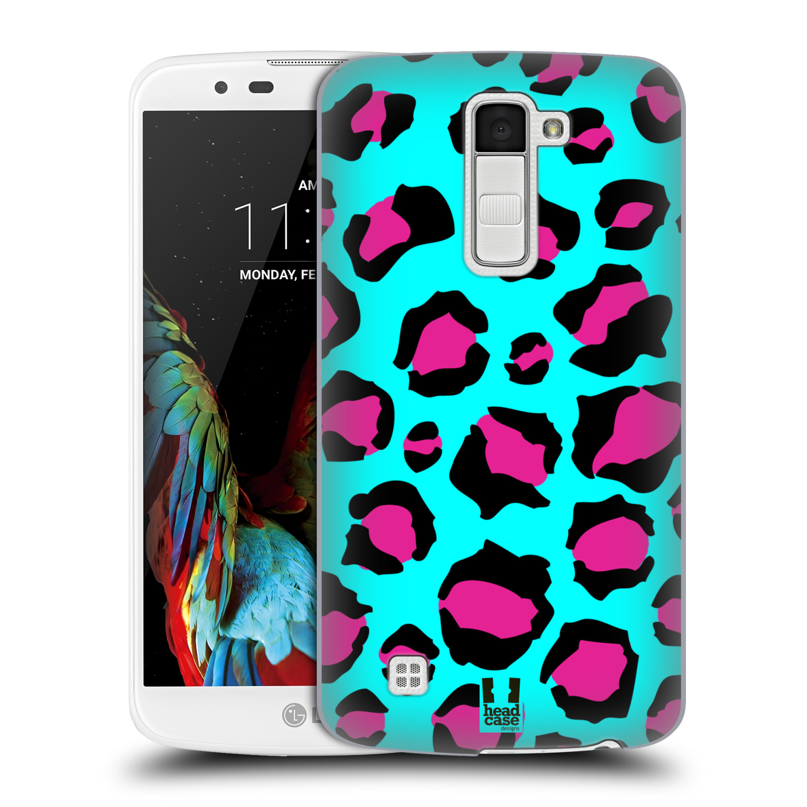 HEAD CASE plastový obal na mobil LG K10 vzor Divočina zvíře tyrkysový leopard
