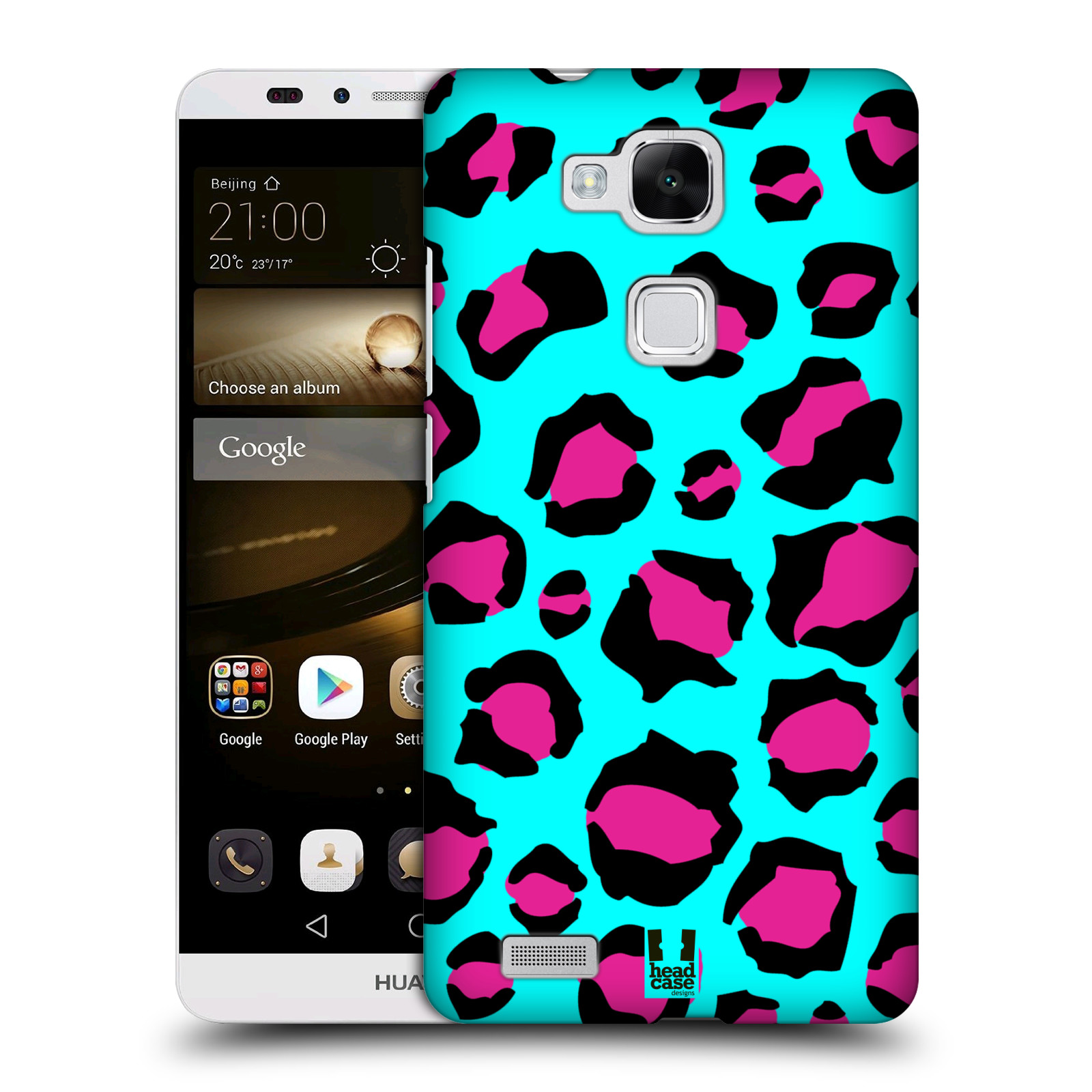 HEAD CASE plastový obal na mobil Huawei Mate 7 vzor Divočina zvíře tyrkysový leopard