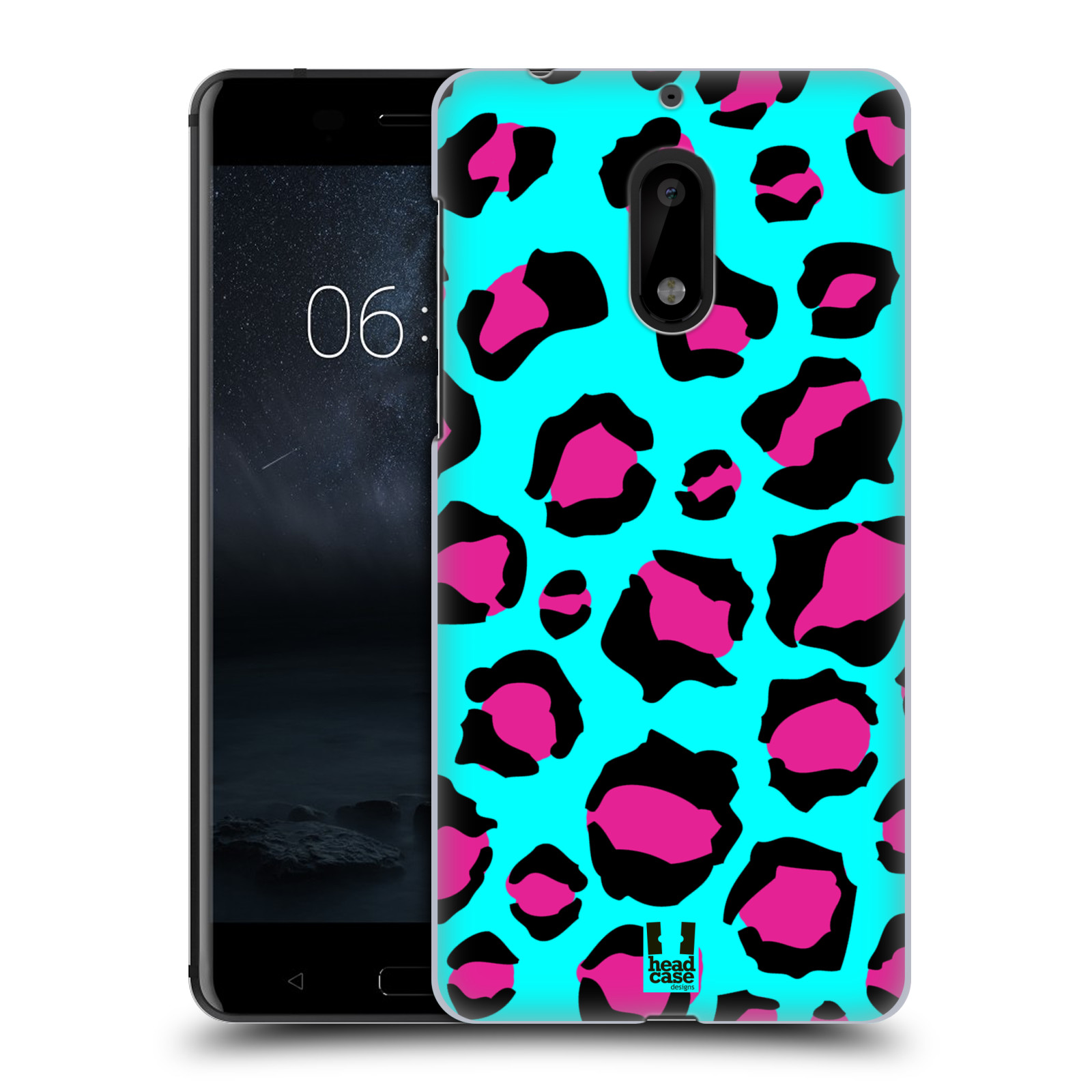 HEAD CASE plastový obal na mobil Nokia 6 vzor Divočina zvíře tyrkysový leopard