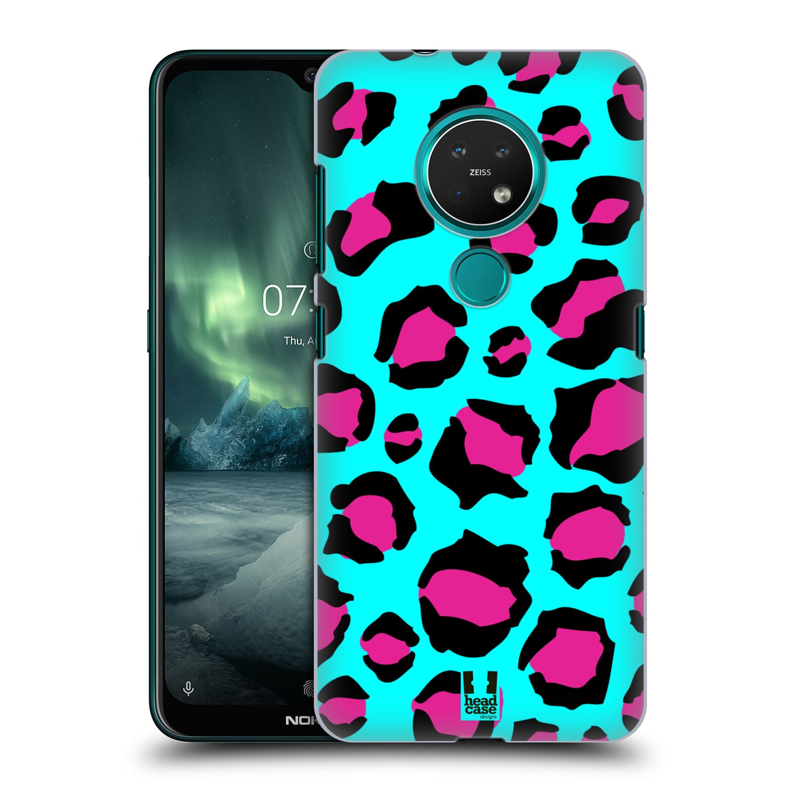 Pouzdro na mobil NOKIA 7.2 - HEAD CASE - vzor Divočina zvíře tyrkysový leopard