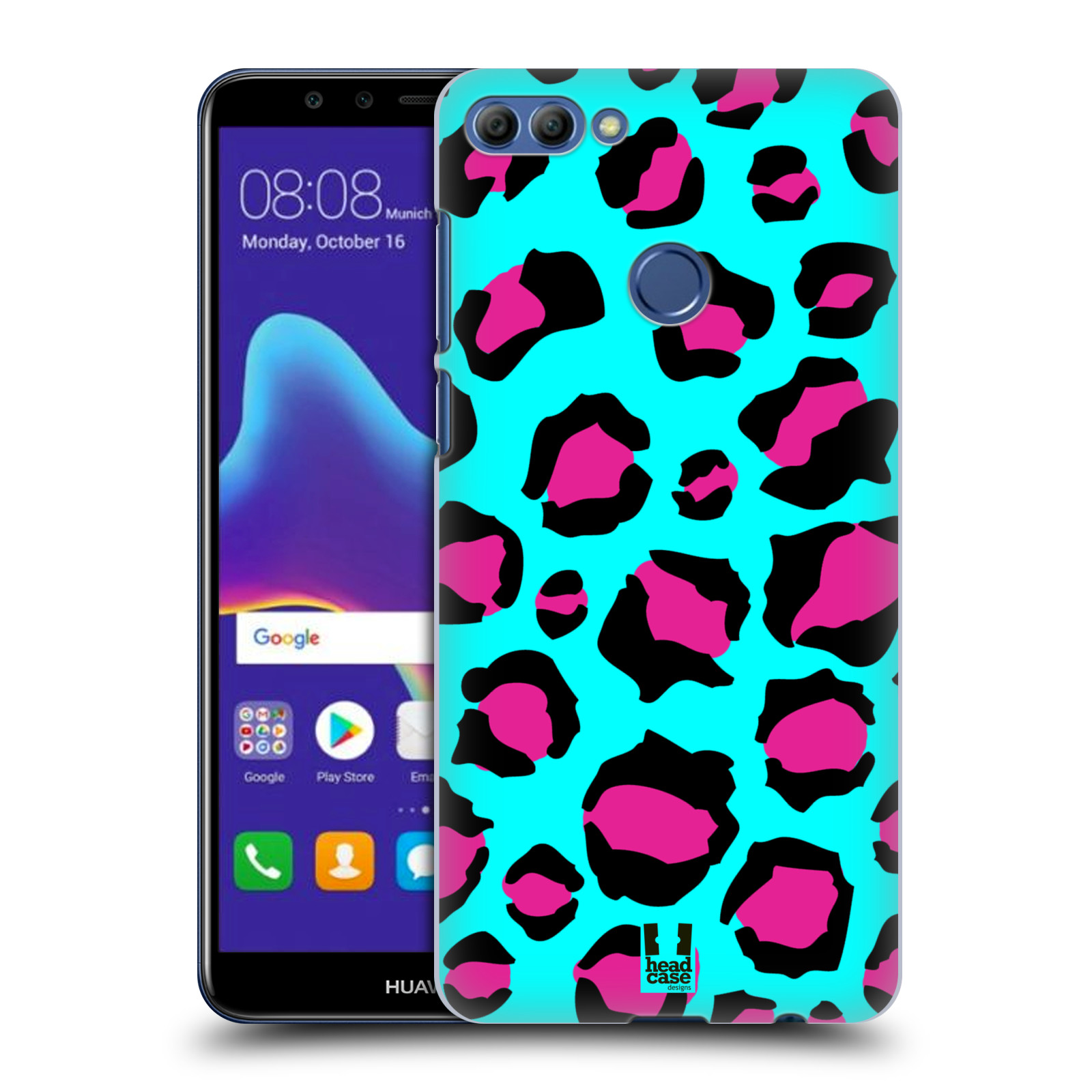 HEAD CASE plastový obal na mobil Huawei Y9 2018 vzor Divočina zvíře tyrkysový leopard