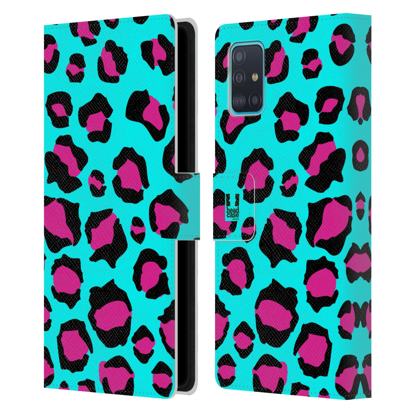 Pouzdro na mobil Samsung Galaxy A51 (A515F) Zvířecí barevné vzory tyrkysový leopard