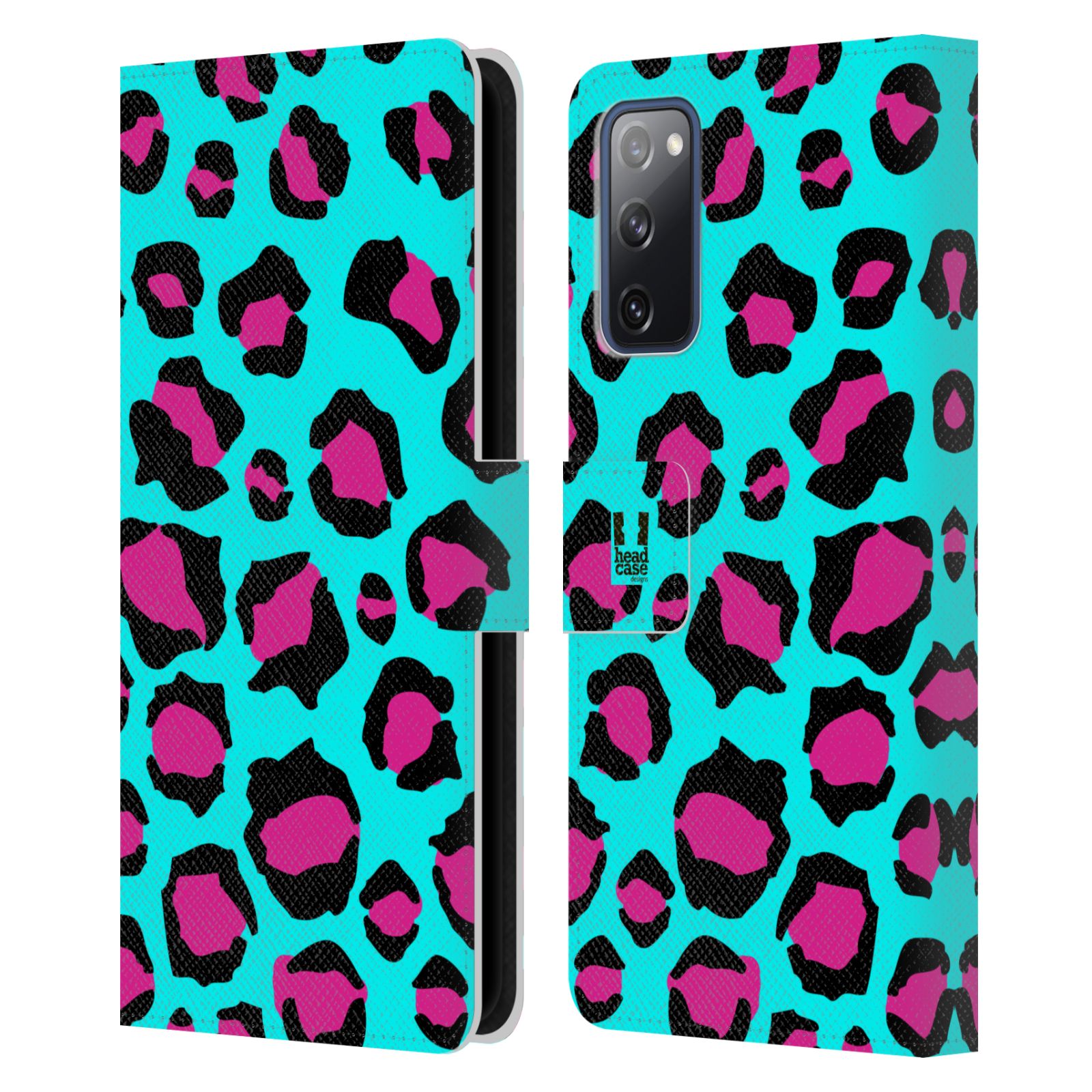 Pouzdro HEAD CASE na mobil Samsung Galaxy S20 FE / S20 FE 5G Zvířecí barevné vzory tyrkysový leopard