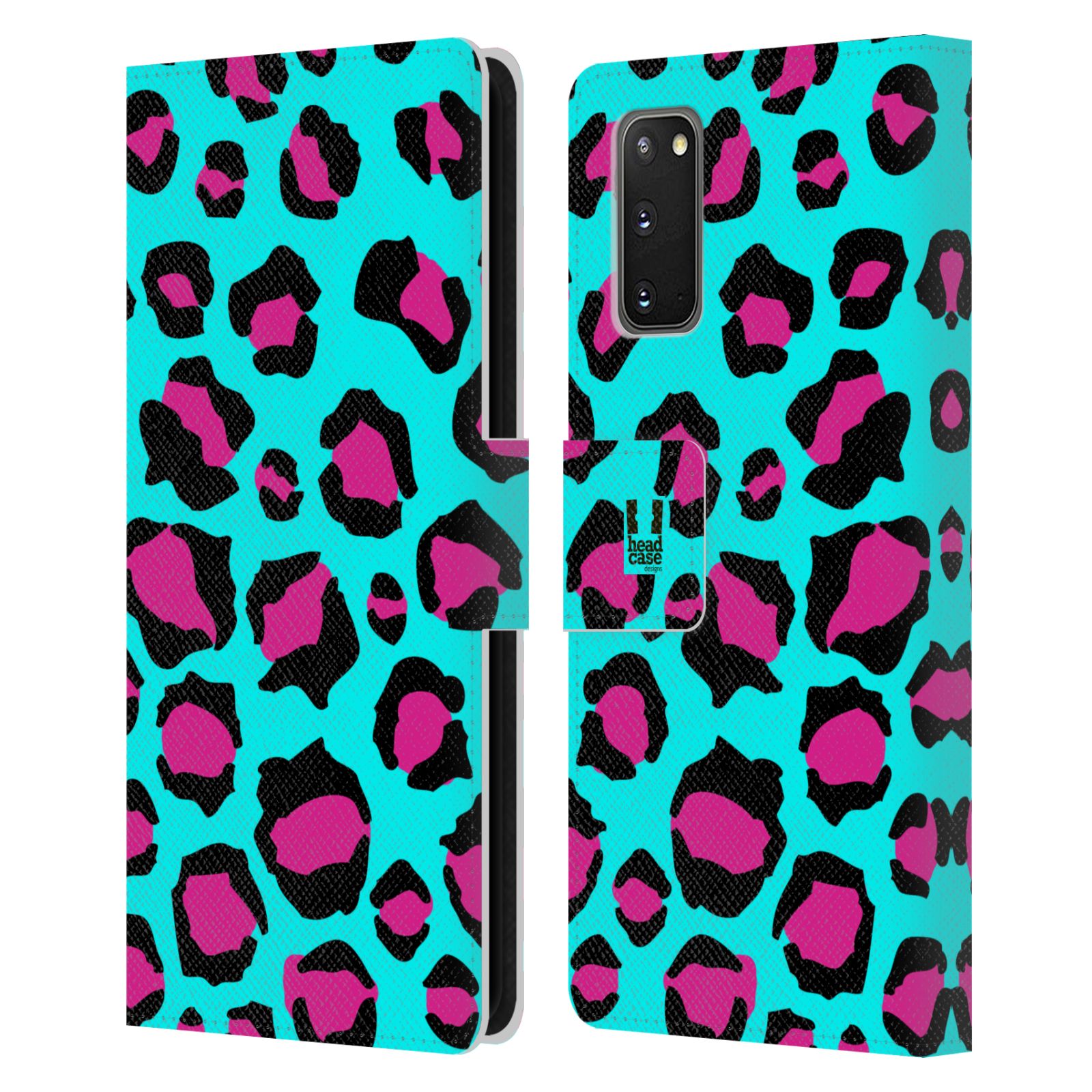 Pouzdro na mobil Samsung Galaxy S20 Zvířecí barevné vzory tyrkysový leopard