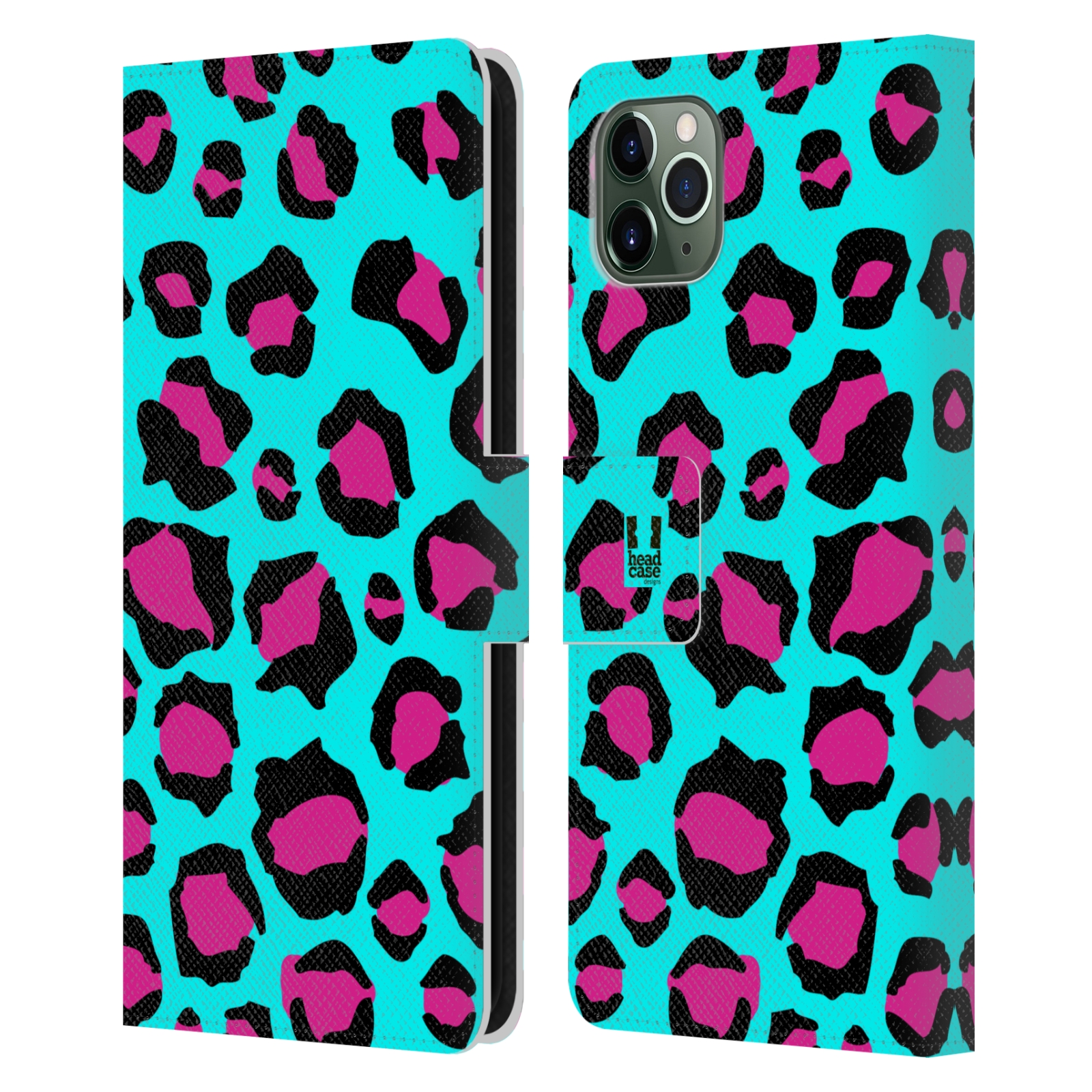 Pouzdro na mobil Apple Iphone 11 PRO MAX Zvířecí barevné vzory tyrkysový leopard
