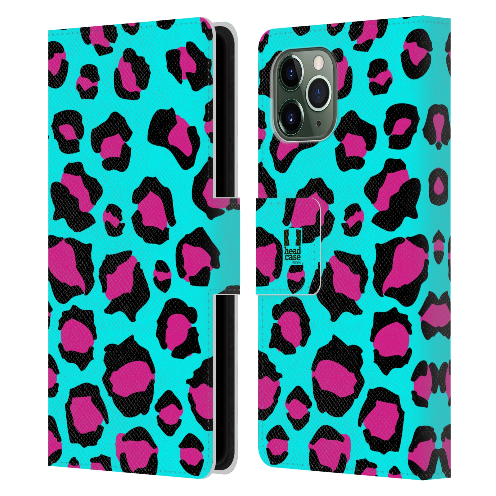 Pouzdro na mobil Apple Iphone 11 PRO Zvířecí barevné vzory tyrkysový leopard