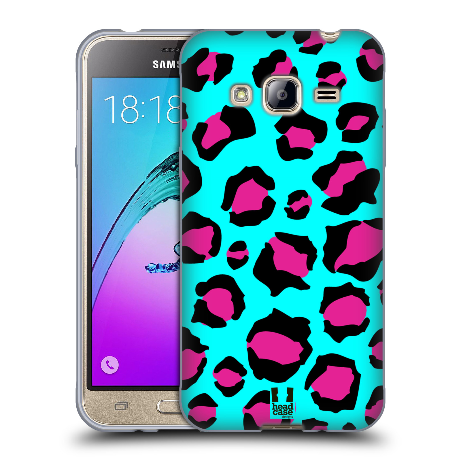 HEAD CASE silikonový obal na mobil Samsung Galaxy J3, J3 2016 vzor Divočina zvíře tyrkysový leopard