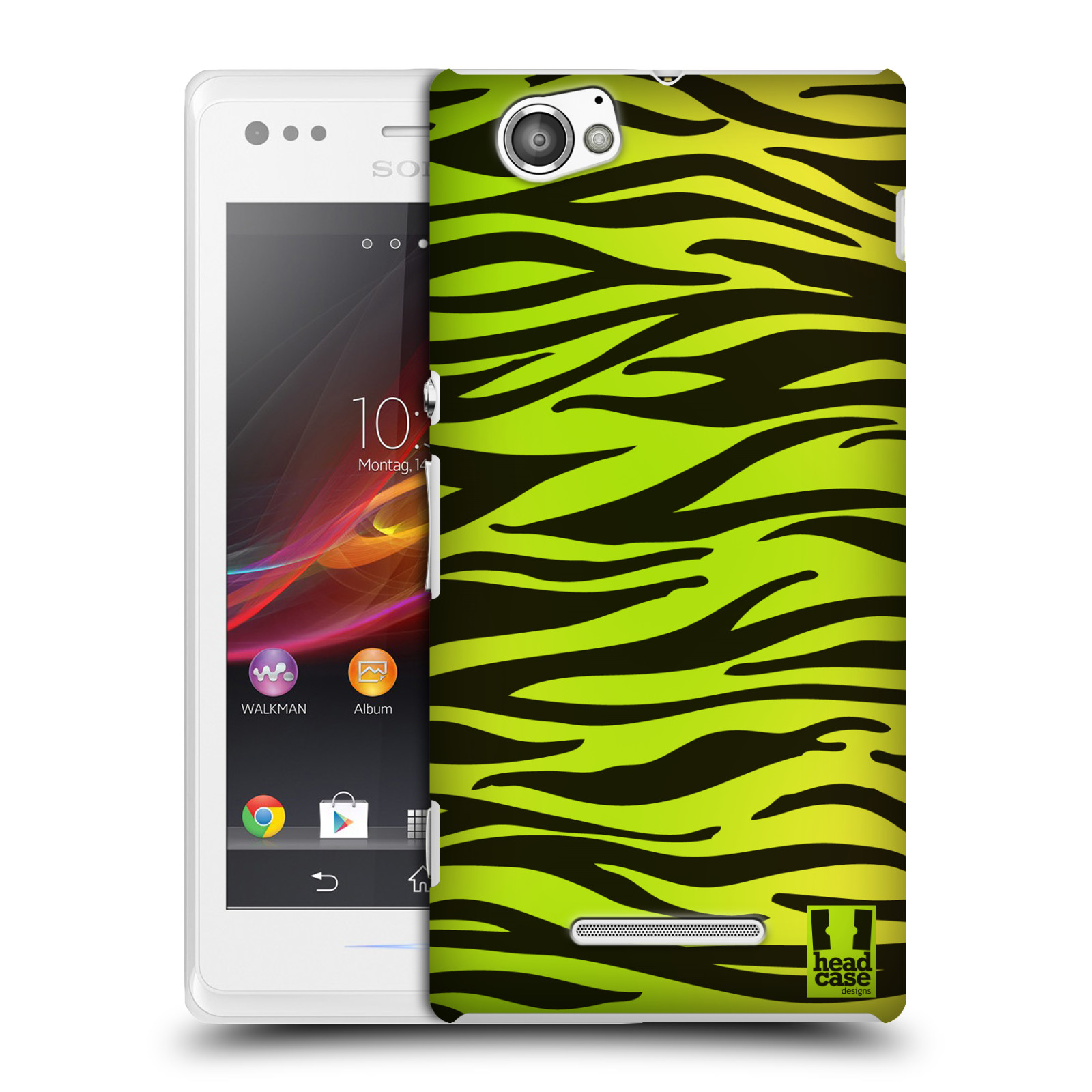 HEAD CASE plastový obal na mobil Sony Xperia M vzor Divočina zvíře zelená zebra