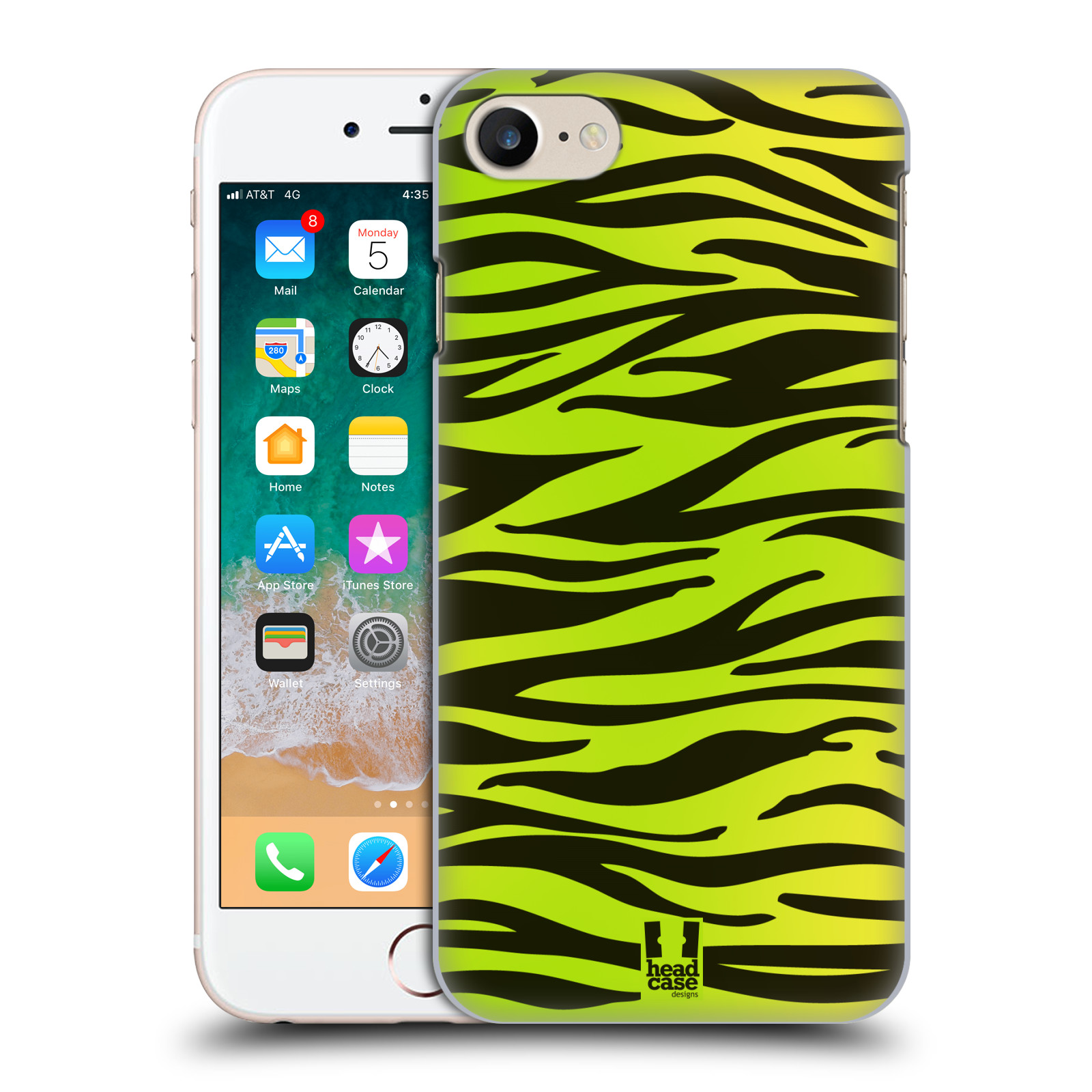 HEAD CASE plastový obal na mobil Apple Iphone 7 vzor Divočina zvíře zelená zebra
