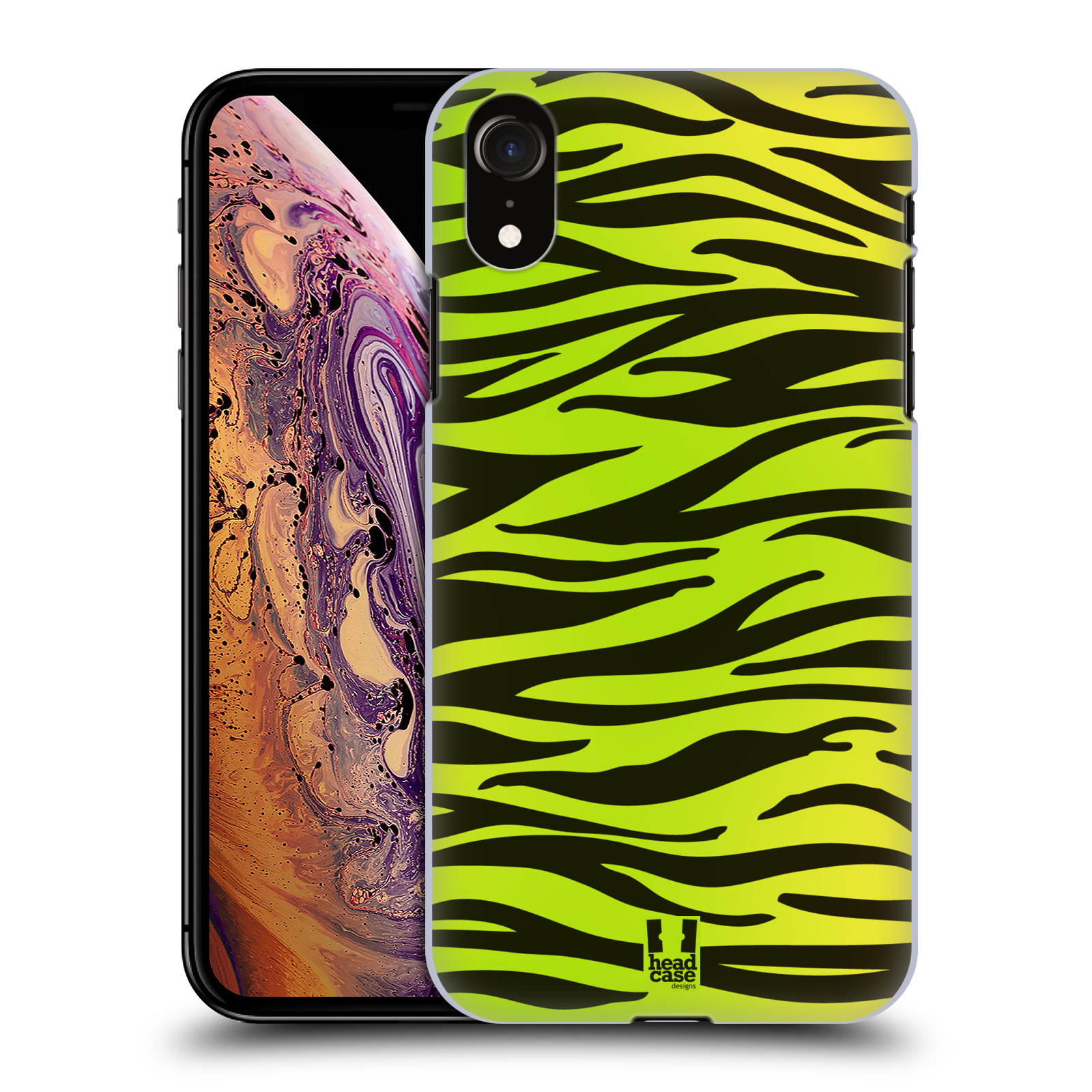 HEAD CASE plastový obal na mobil Apple Iphone XR vzor Divočina zvíře zelená zebra