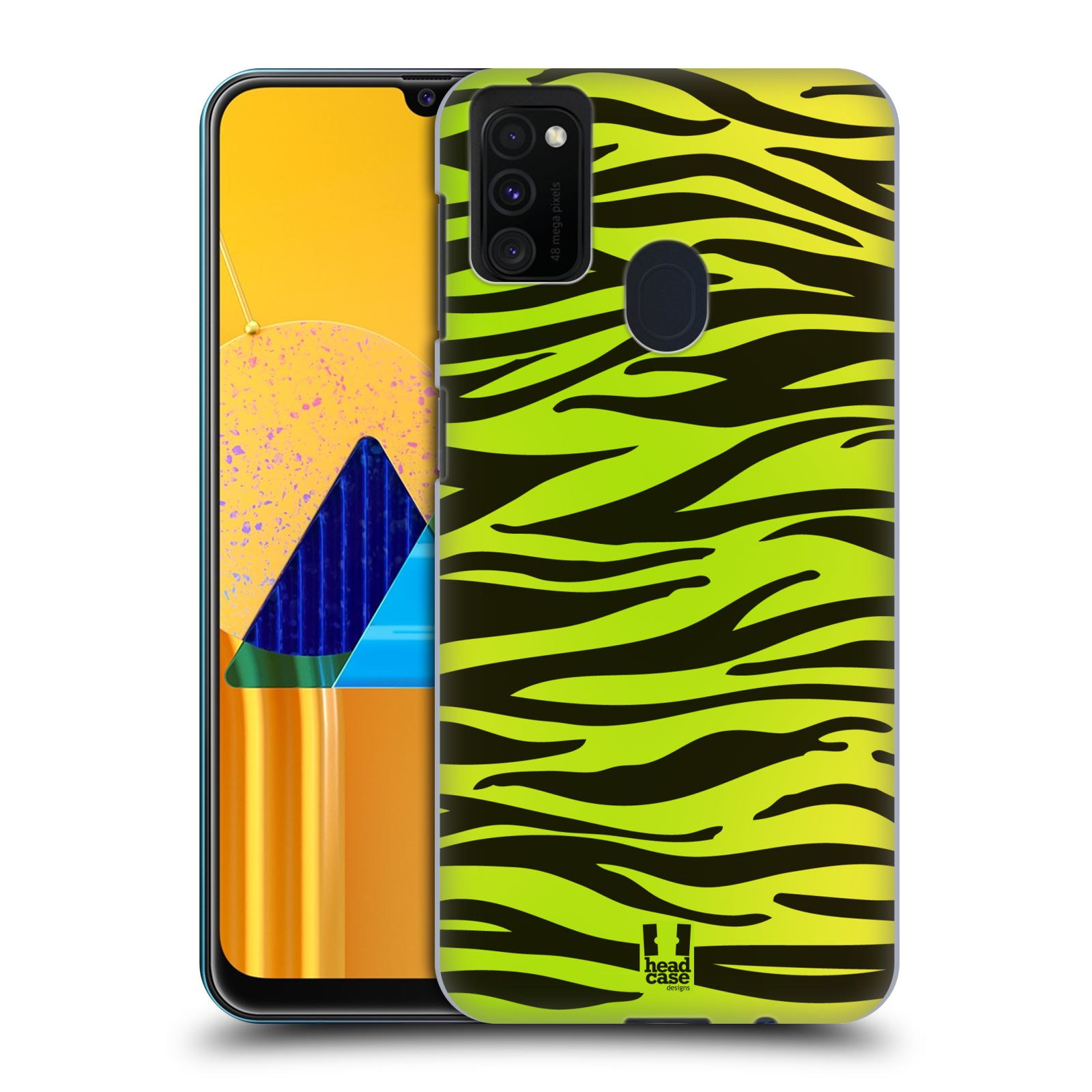 Zadní kryt na mobil Samsung Galaxy M21 vzor Divočina zvíře zelená zebra