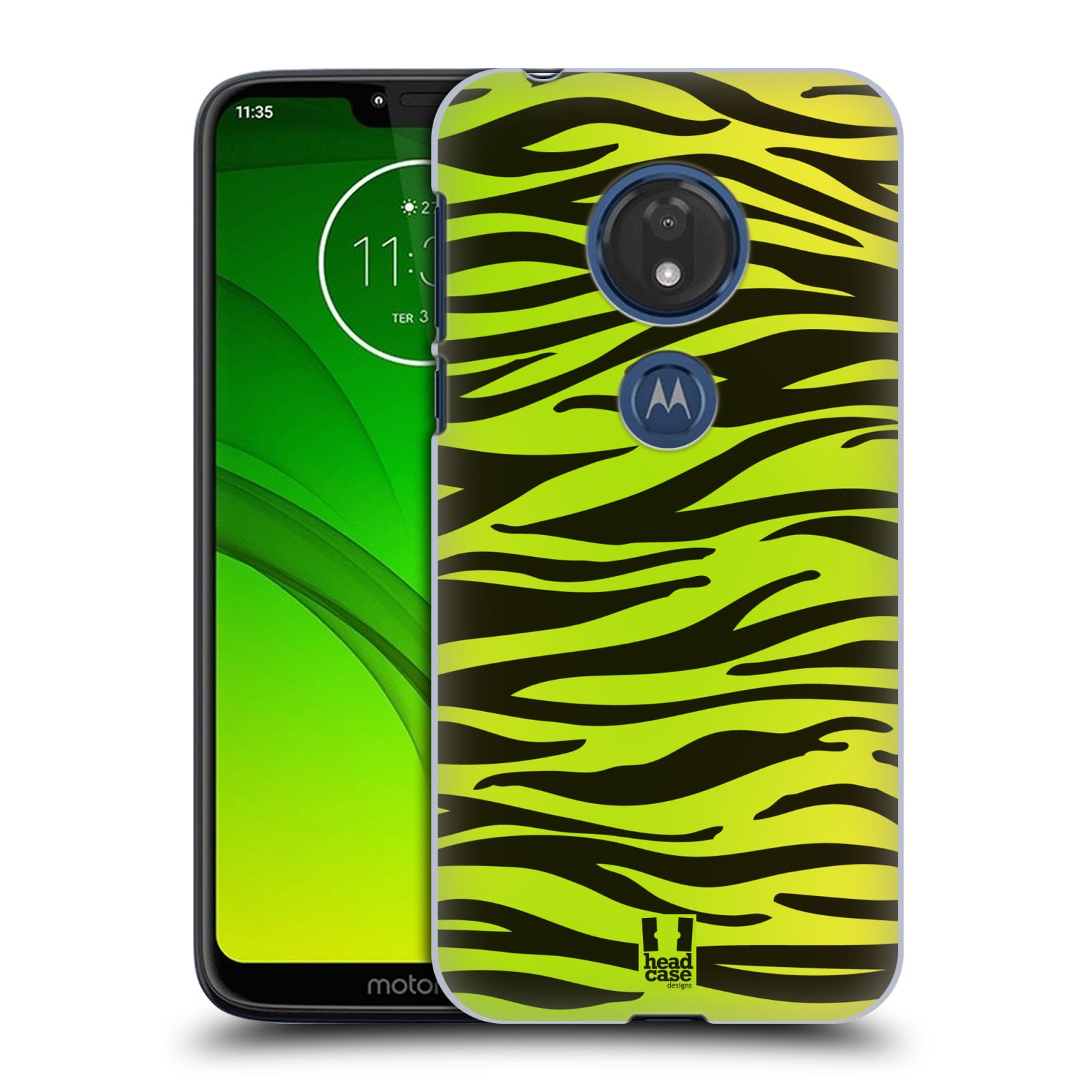 Pouzdro na mobil Motorola Moto G7 Play vzor Divočina zvíře zelená zebra