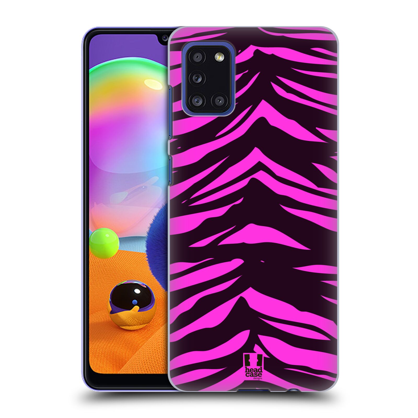 Zadní kryt na mobil Samsung Galaxy A31 vzor Divočina zvíře tygr anilinová/fialová