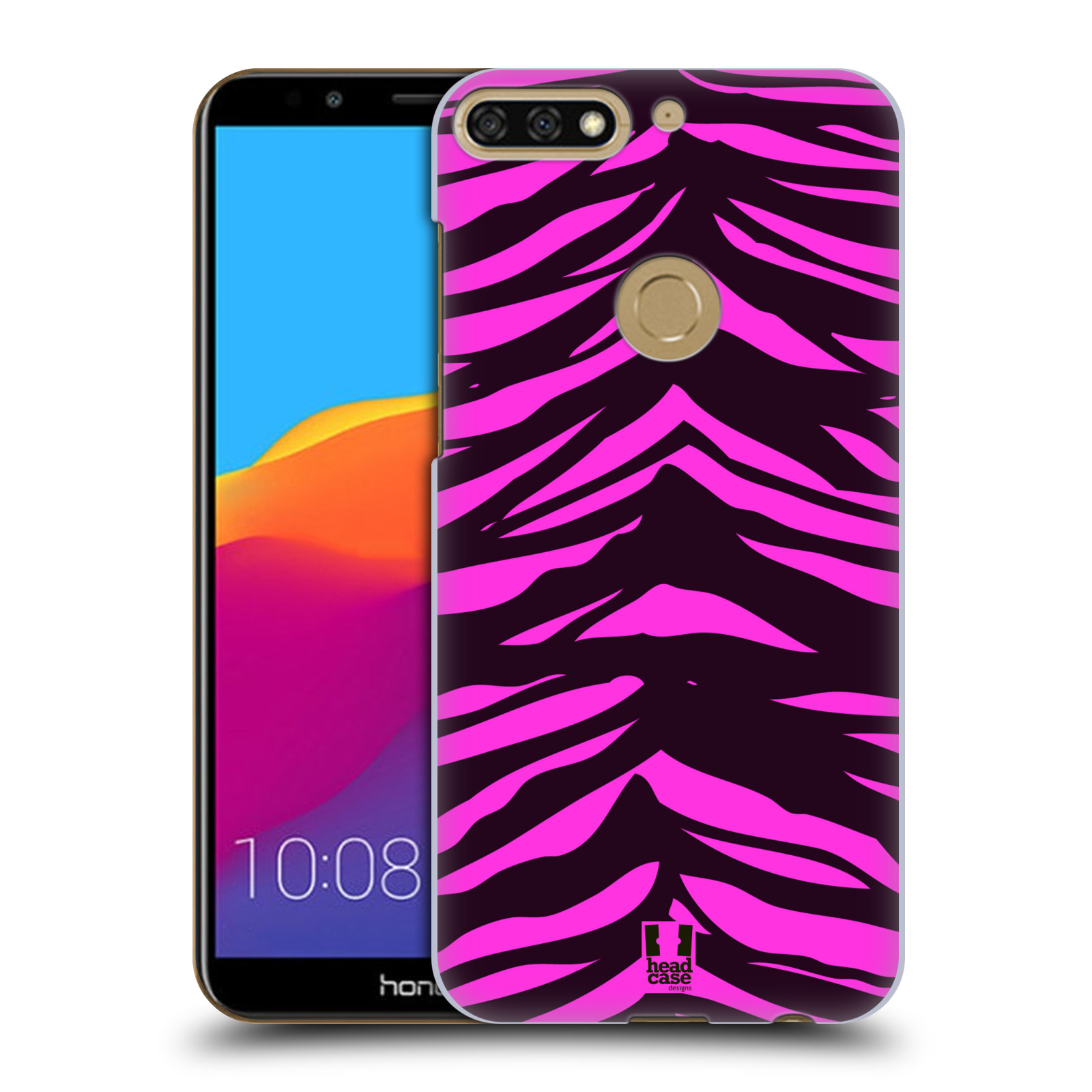 HEAD CASE plastový obal na mobil Honor 7c vzor Divočina zvíře tygr anilinová/fialová