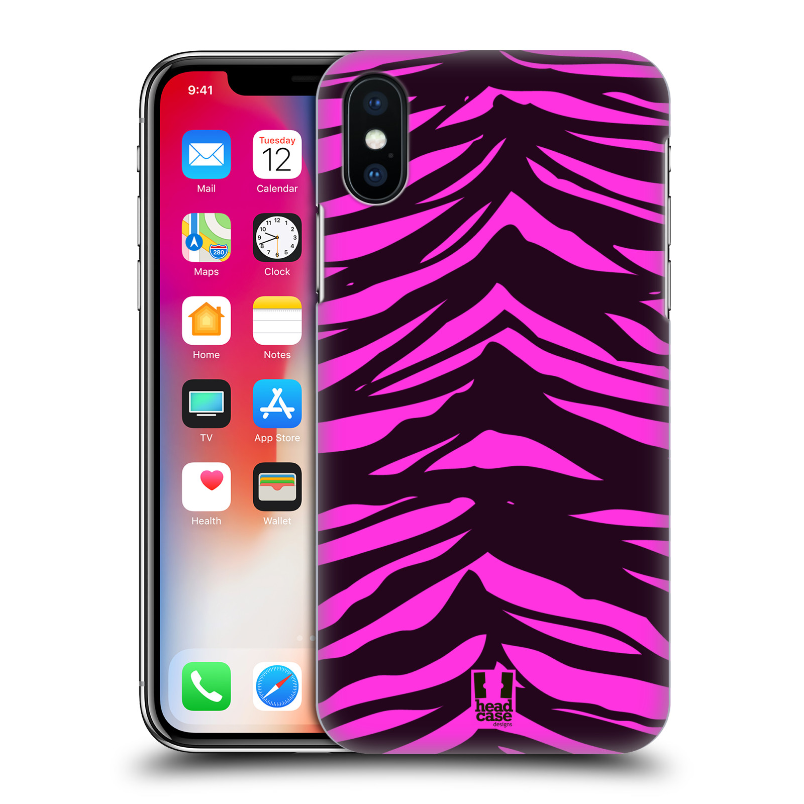 HEAD CASE plastový obal na mobil Apple Iphone X / XS vzor Divočina zvíře tygr anilinová/fialová