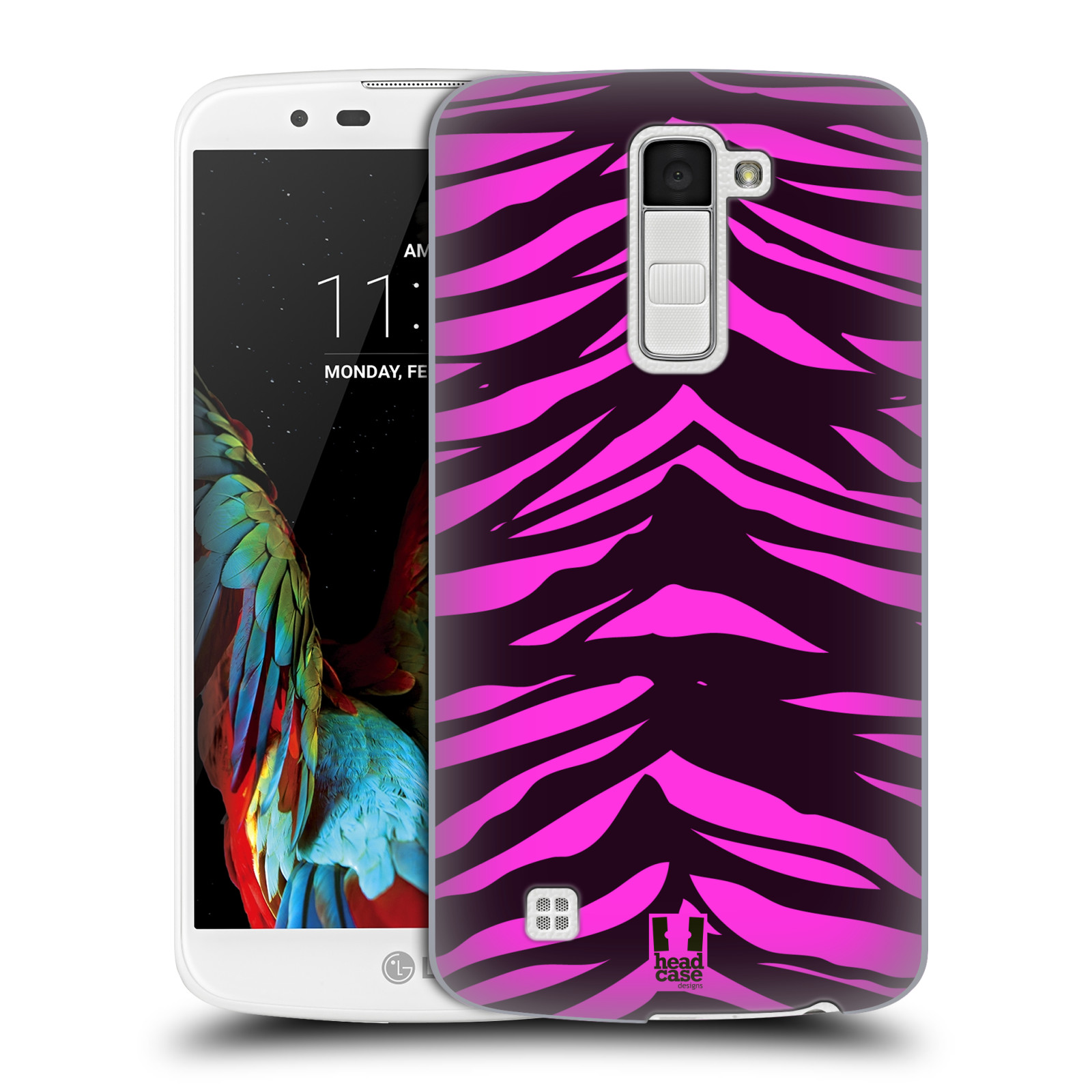 HEAD CASE plastový obal na mobil LG K10 vzor Divočina zvíře tygr anilinová/fialová