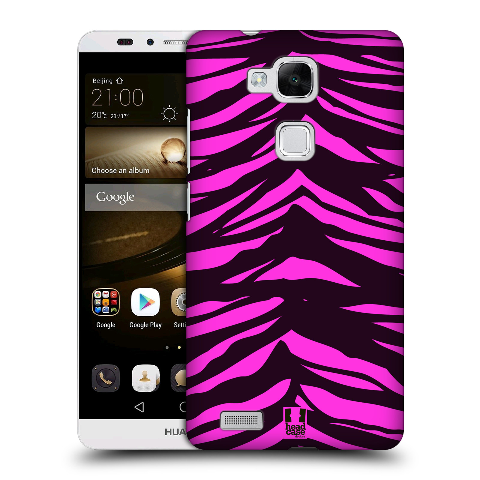 HEAD CASE plastový obal na mobil Huawei Mate 7 vzor Divočina zvíře tygr anilinová/fialová