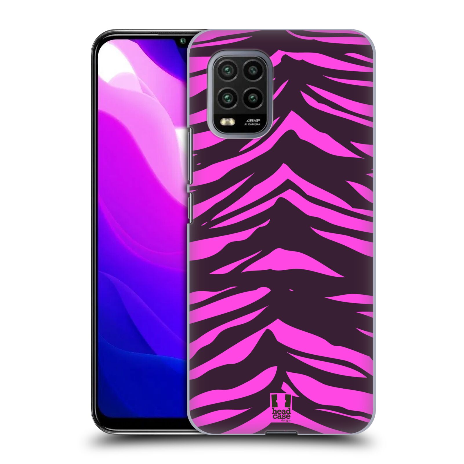 Zadní kryt, obal na mobil Xiaomi Mi 10 LITE vzor Divočina zvíře tygr anilinová/fialová