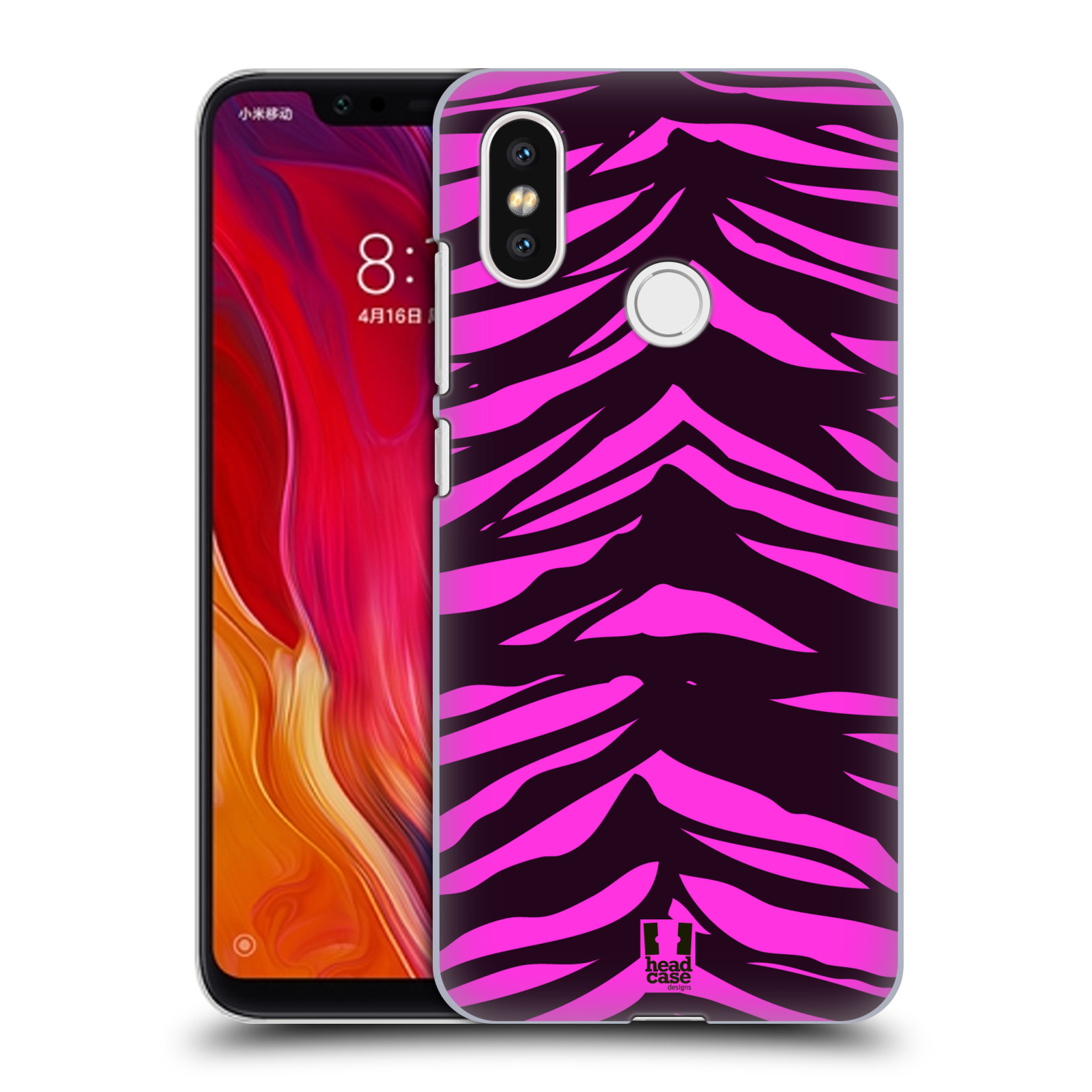HEAD CASE plastový obal na mobil Xiaomi Mi 8 vzor Divočina zvíře tygr anilinová/fialová