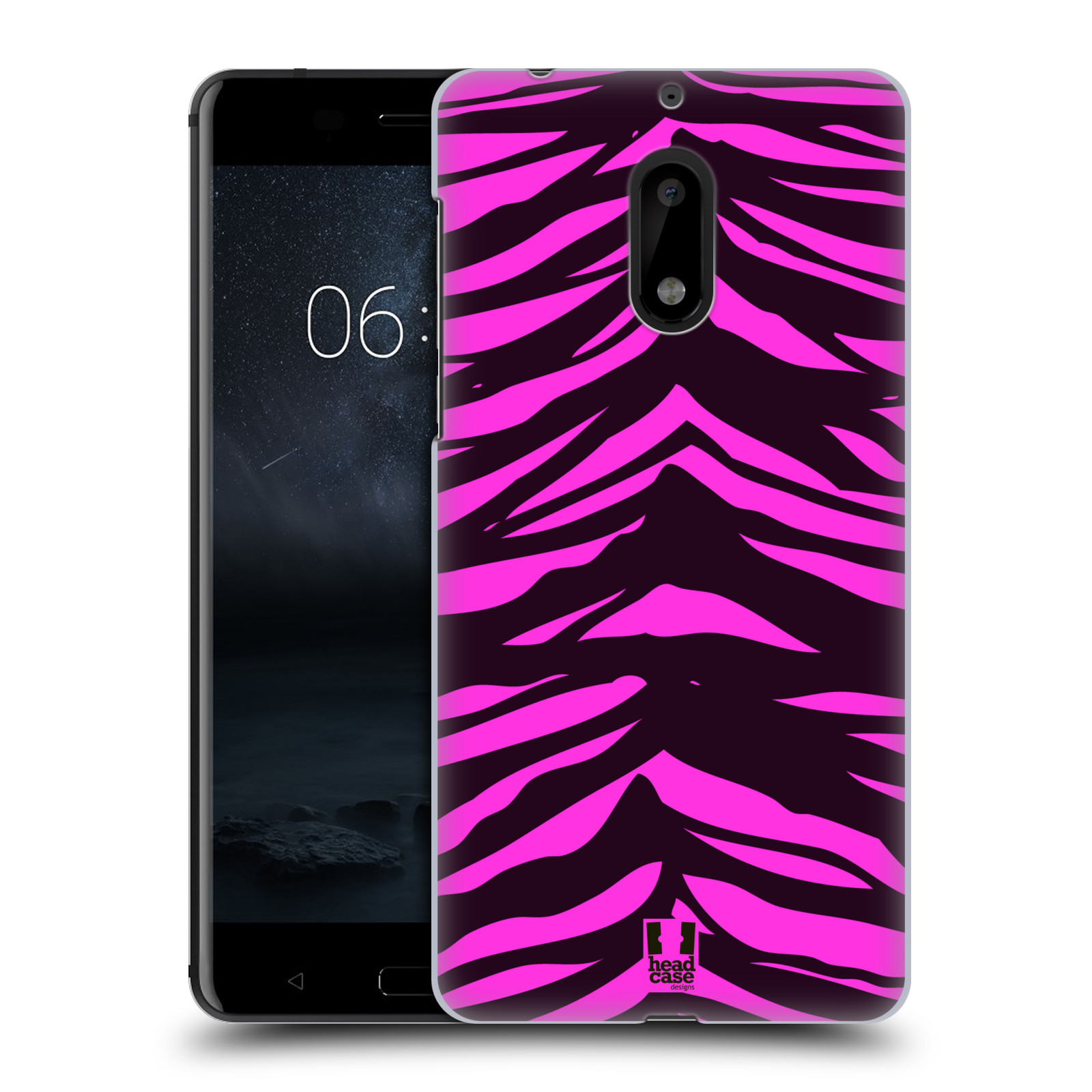 HEAD CASE plastový obal na mobil Nokia 6 vzor Divočina zvíře tygr anilinová/fialová