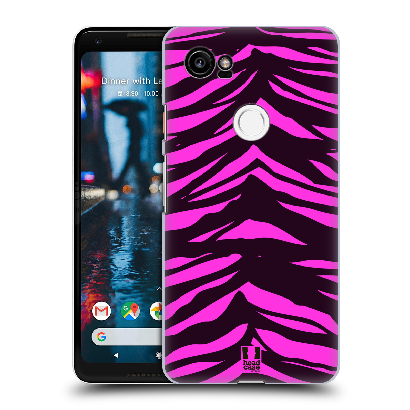 HEAD CASE plastový obal na mobil Google Pixel 2 XL vzor Divočina zvíře tygr anilinová/fialová
