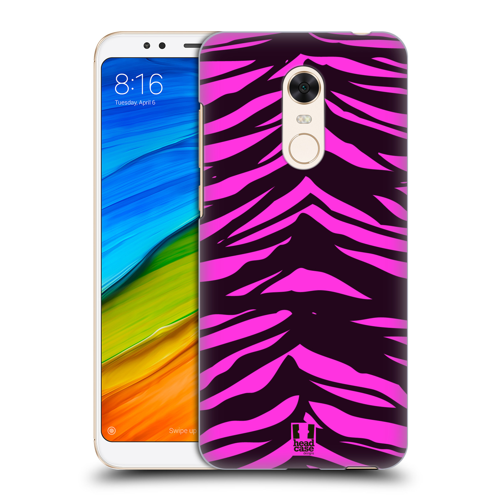 HEAD CASE plastový obal na mobil Xiaomi Redmi 5 PLUS vzor Divočina zvíře tygr anilinová/fialová