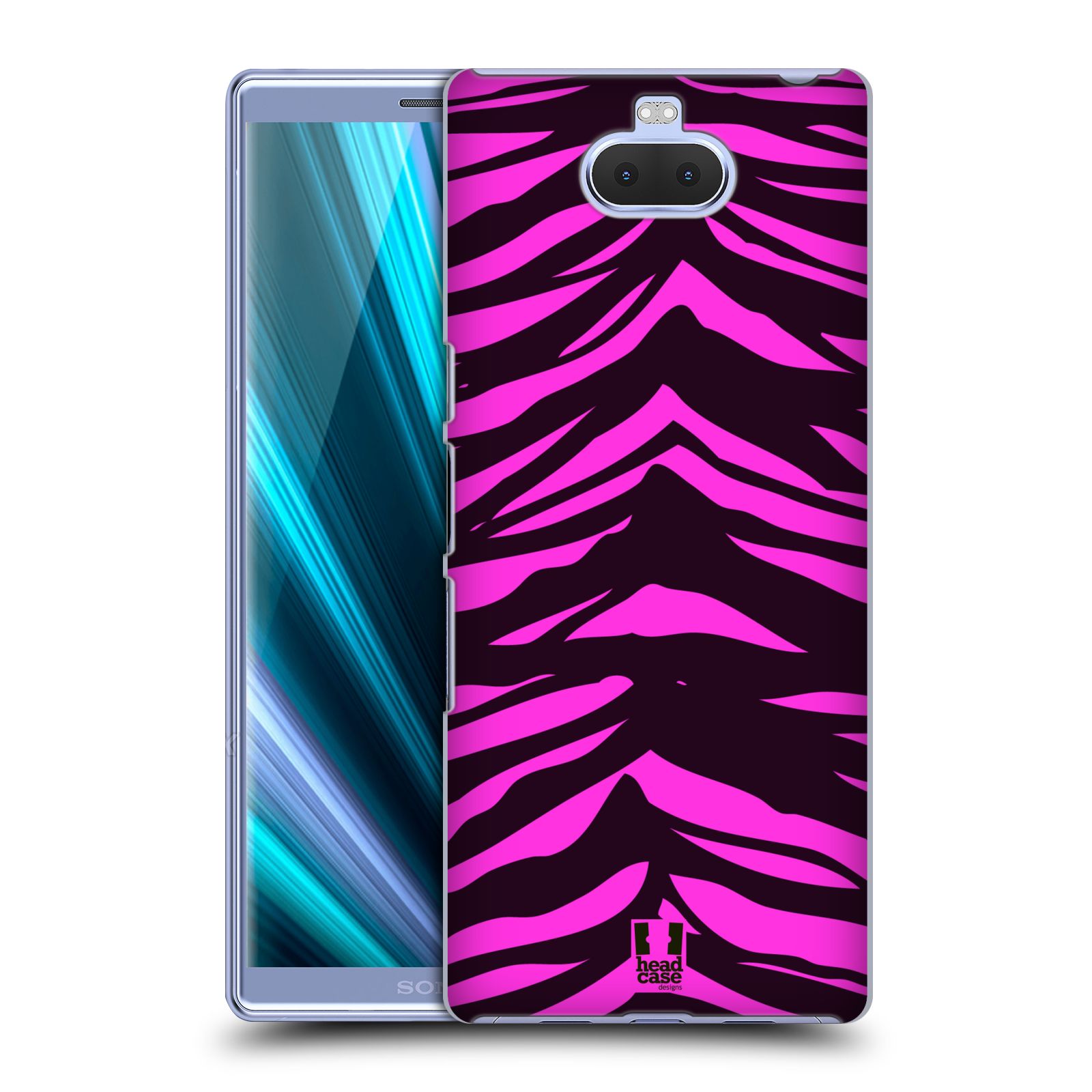 Pouzdro na mobil Sony Xperia 10 - Head Case - vzor Divočina zvíře tygr anilinová/fialová