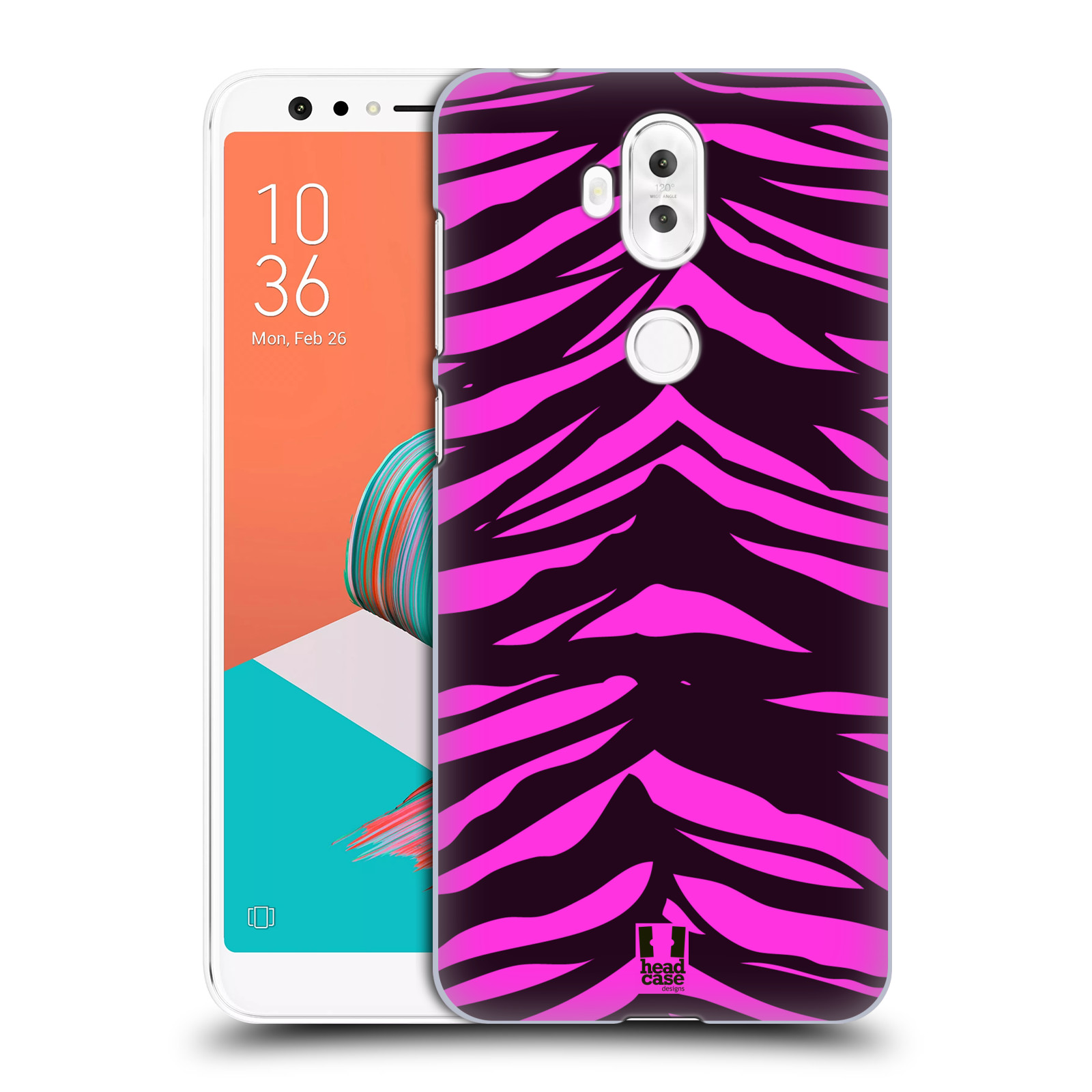 HEAD CASE plastový obal na mobil Asus Zenfone 5 LITE ZC600KL vzor Divočina zvíře tygr anilinová/fialová