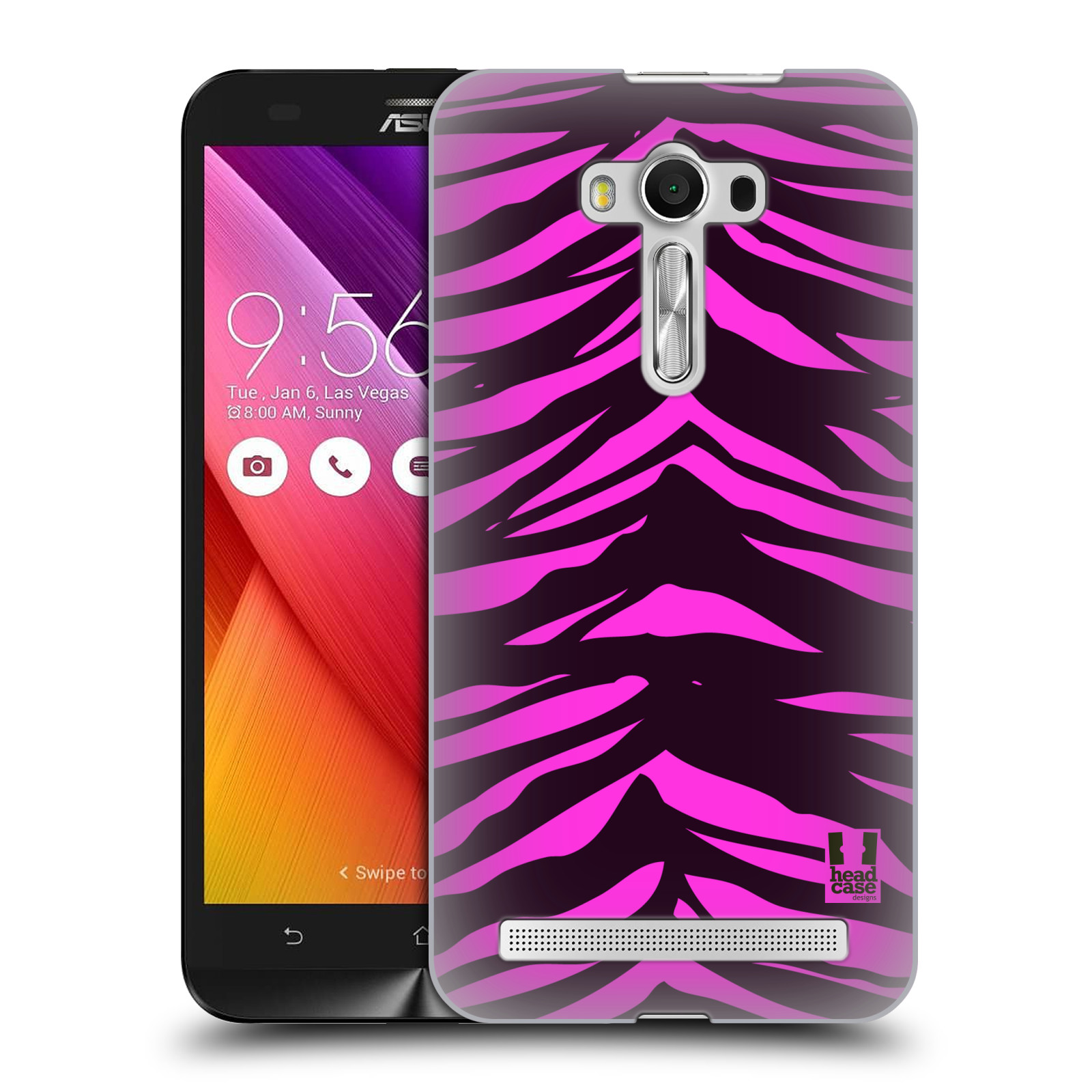 HEAD CASE plastový obal na mobil Asus Zenfone 2 LASER (5,5 displej ZE550KL) vzor Divočina zvíře tygr anilinová/fialová