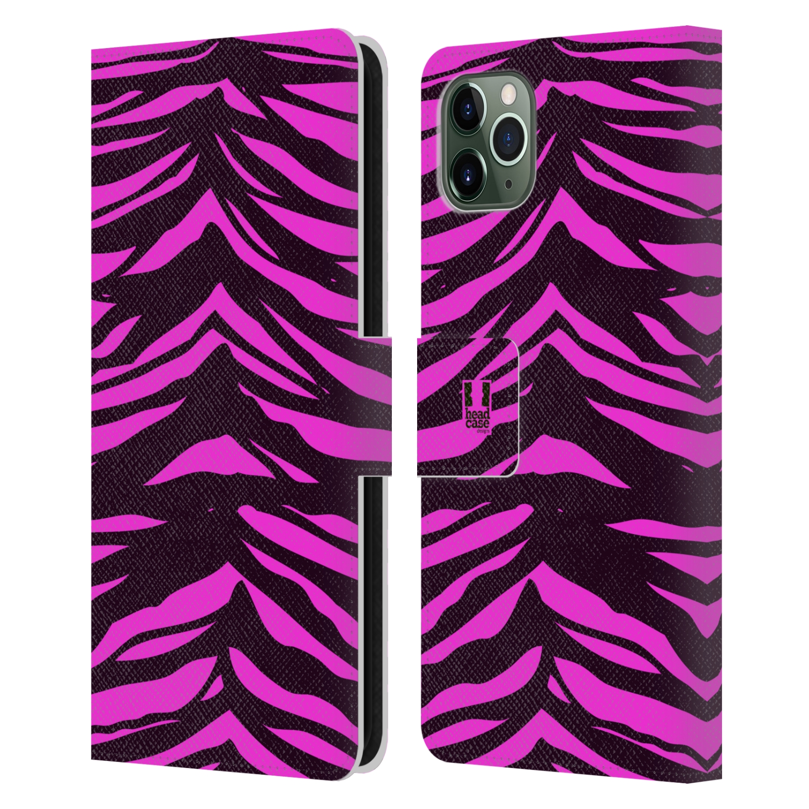 Pouzdro na mobil Apple Iphone 11 PRO MAX Zvířecí barevné vzory fialová tygr
