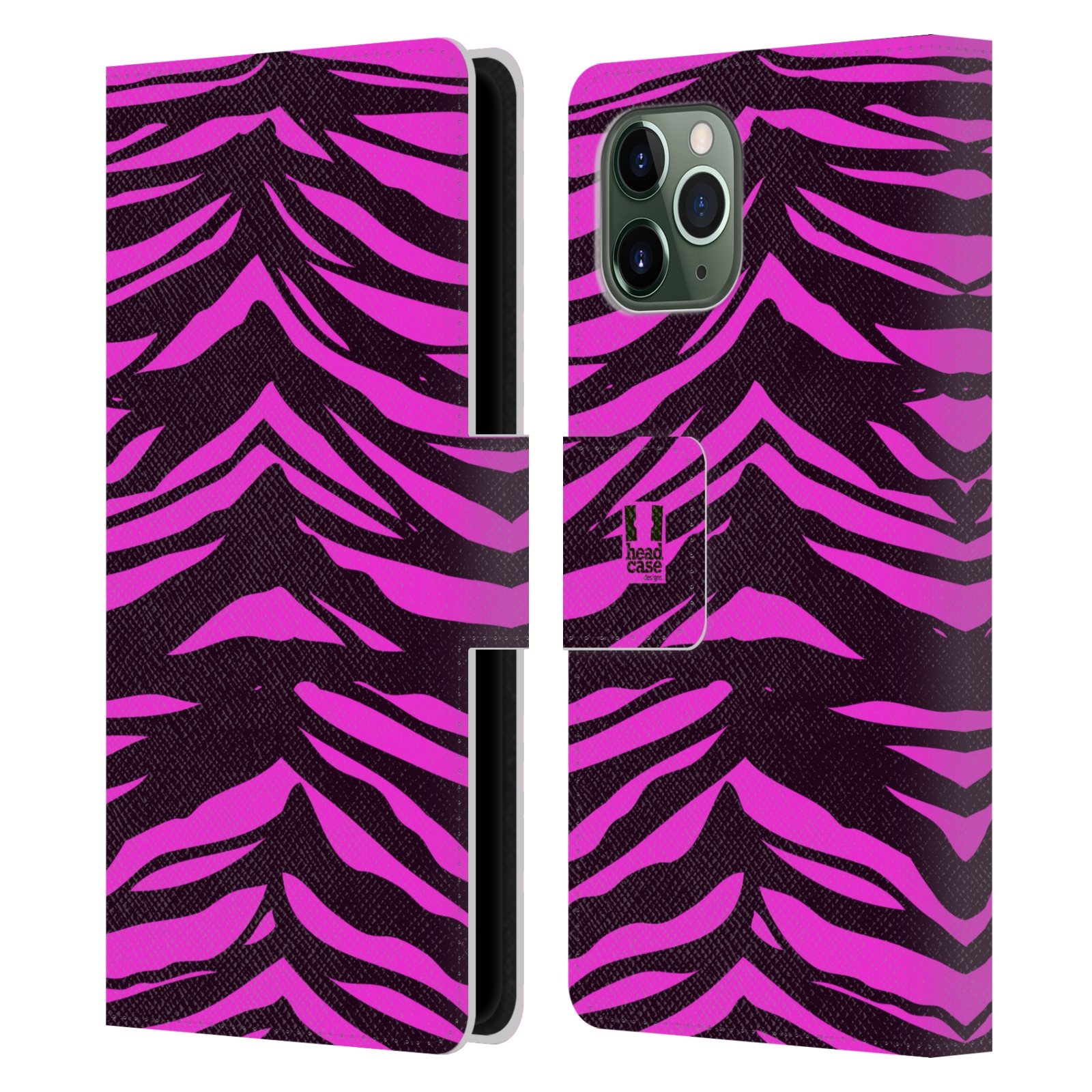 Pouzdro na mobil Apple Iphone 11 PRO Zvířecí barevné vzory fialová tygr