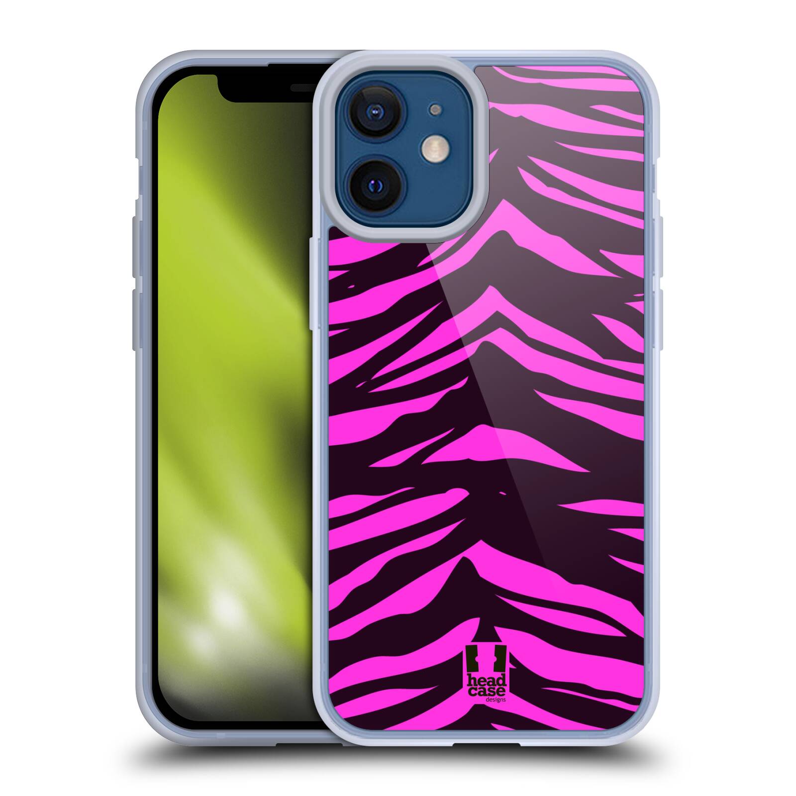 Plastový obal na mobil Apple Iphone 12 MINI vzor Divočina zvíře tygr anilinová/fialová