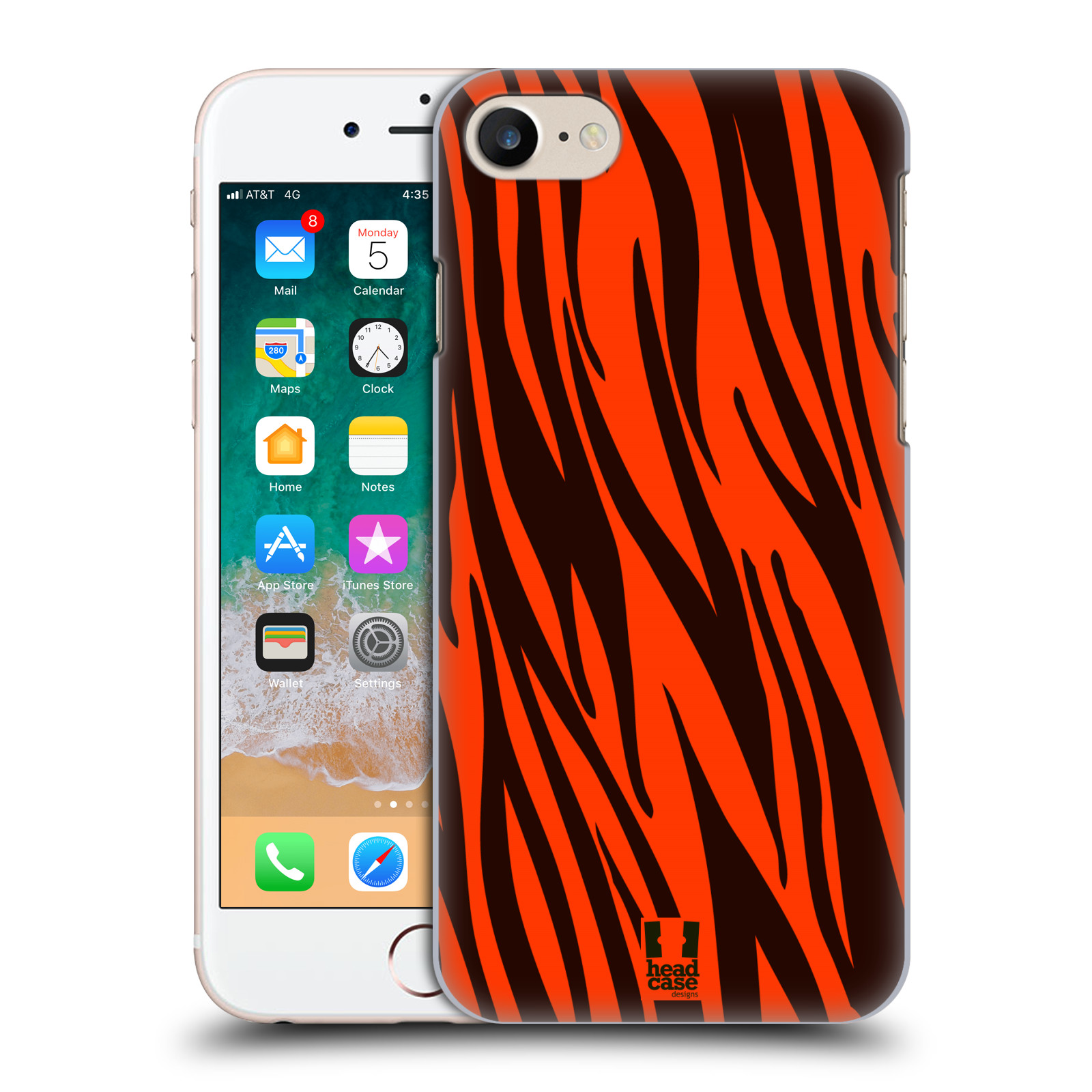 HEAD CASE plastový obal na mobil Apple Iphone 7 vzor Divočina zvíře oranžový tygr