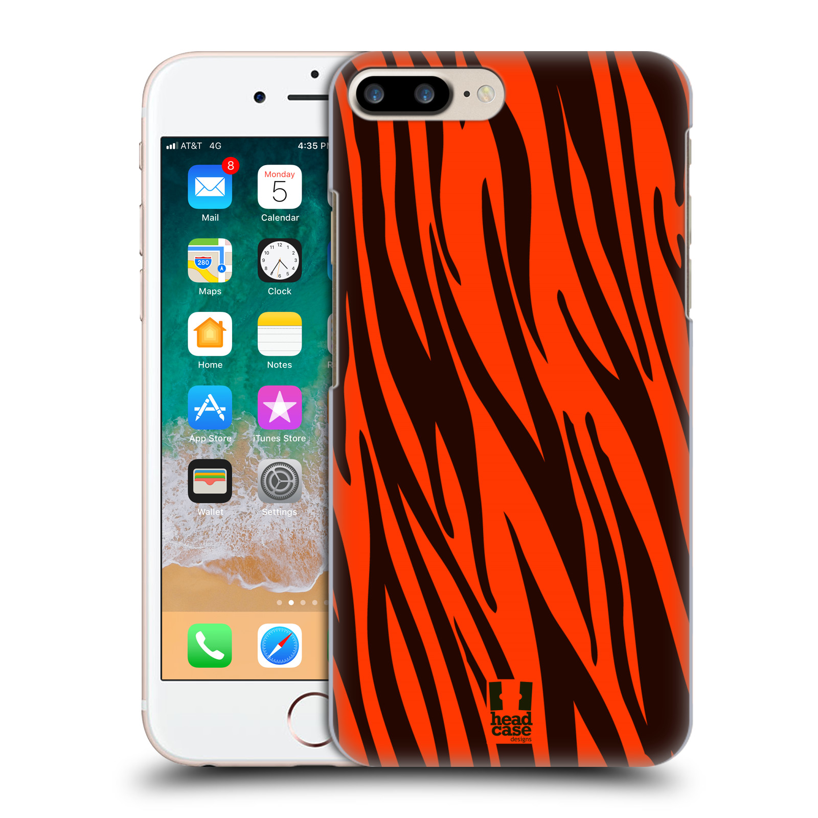 Plastové pouzdro pro mobil Apple Iphone 8 PLUS vzor Divočina zvíře oranžový tygr