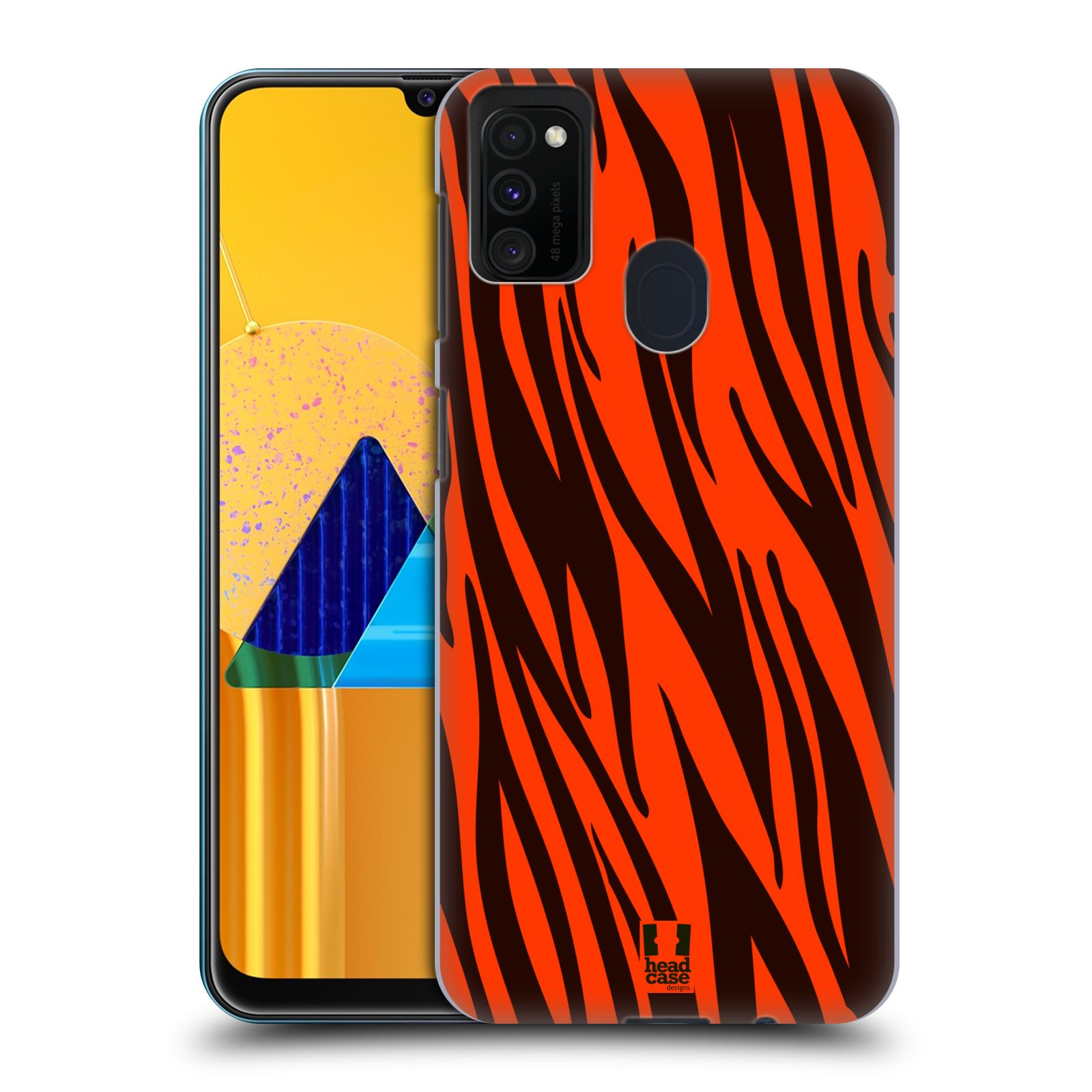 Zadní kryt na mobil Samsung Galaxy M21 vzor Divočina zvíře oranžový tygr
