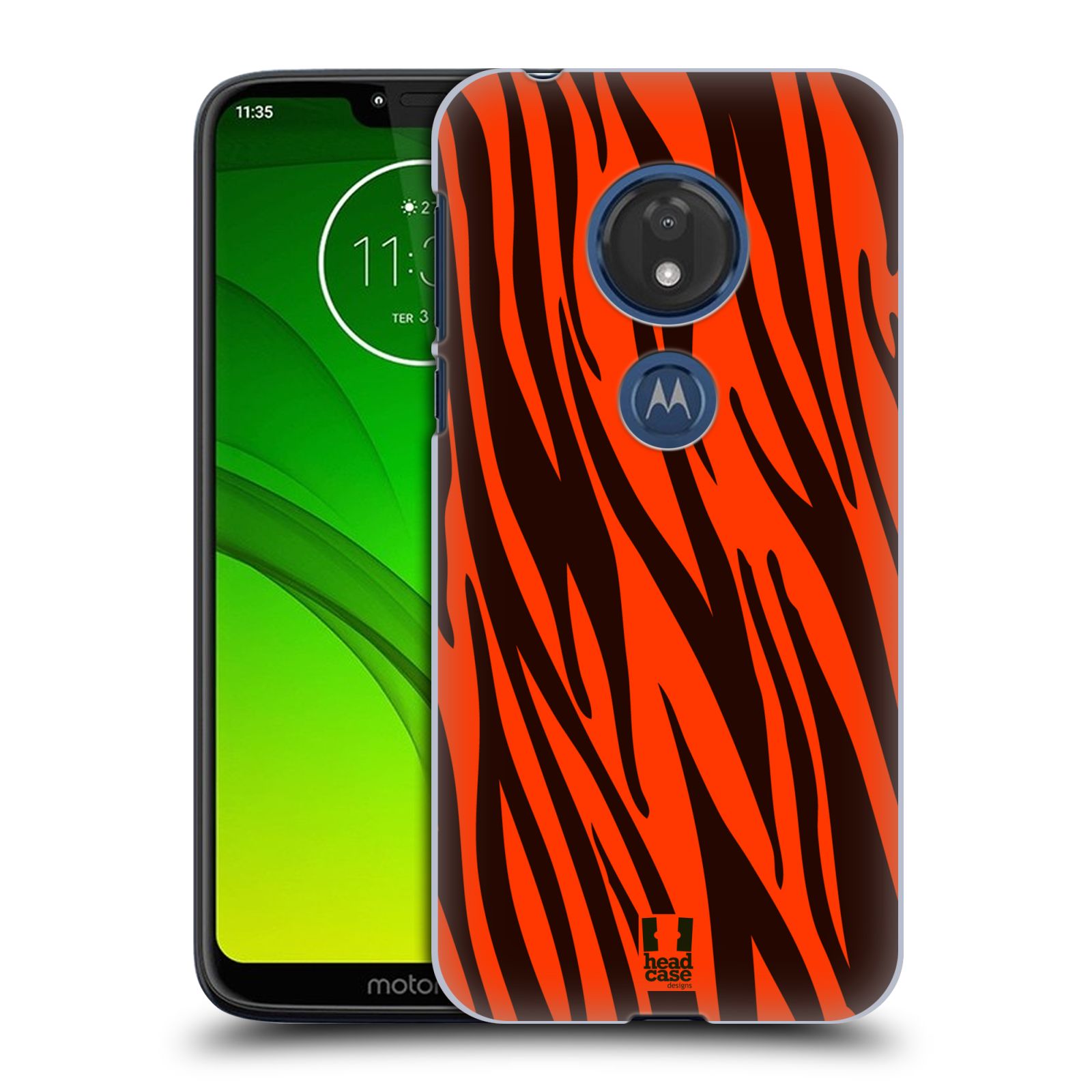 Pouzdro na mobil Motorola Moto G7 Play vzor Divočina zvíře oranžový tygr