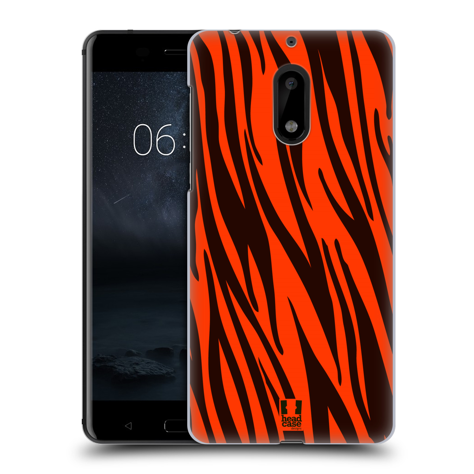 HEAD CASE plastový obal na mobil Nokia 6 vzor Divočina zvíře oranžový tygr