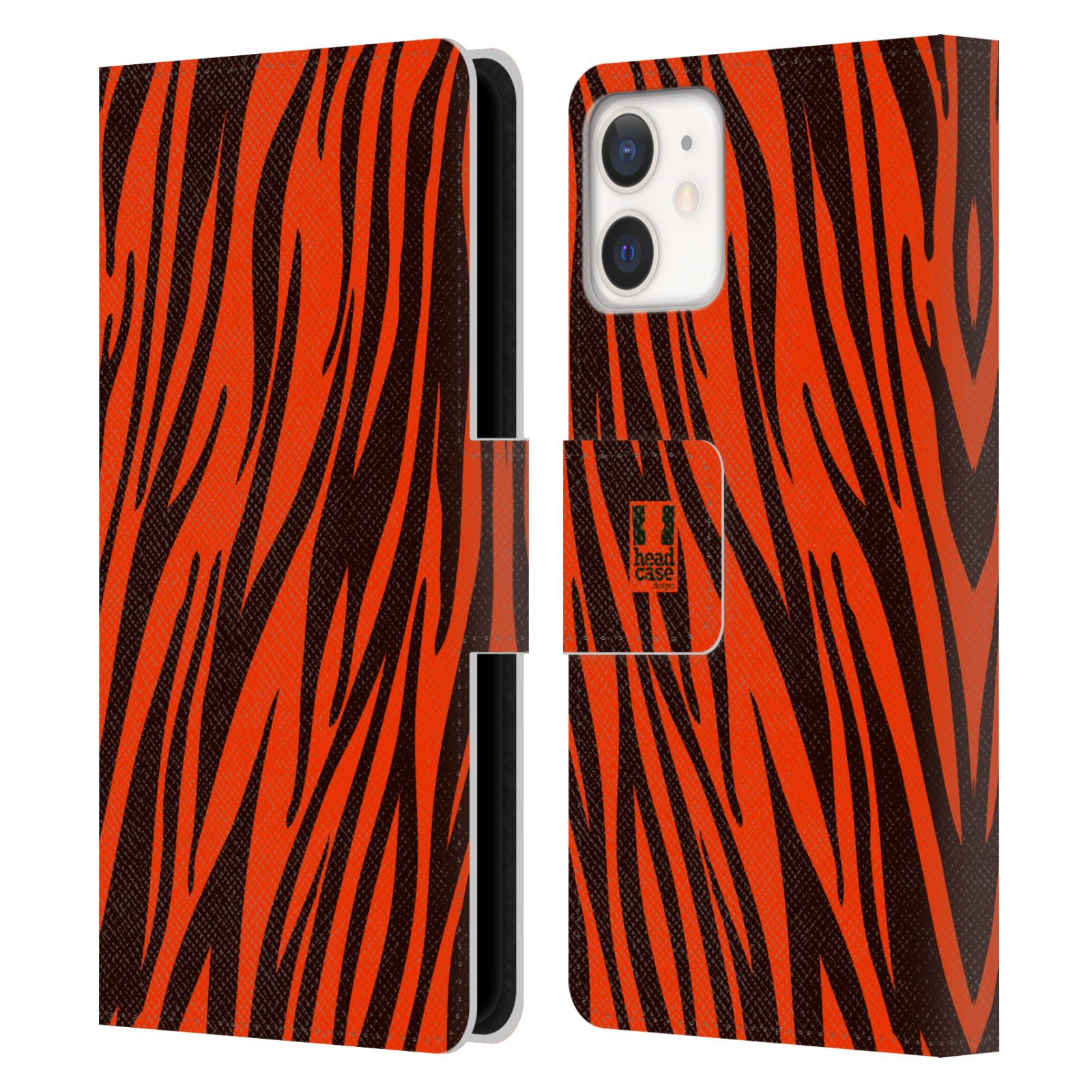 Pouzdro pro mobil Apple Iphone 12 MINI Zvířecí barevné vzory oranžový tygr