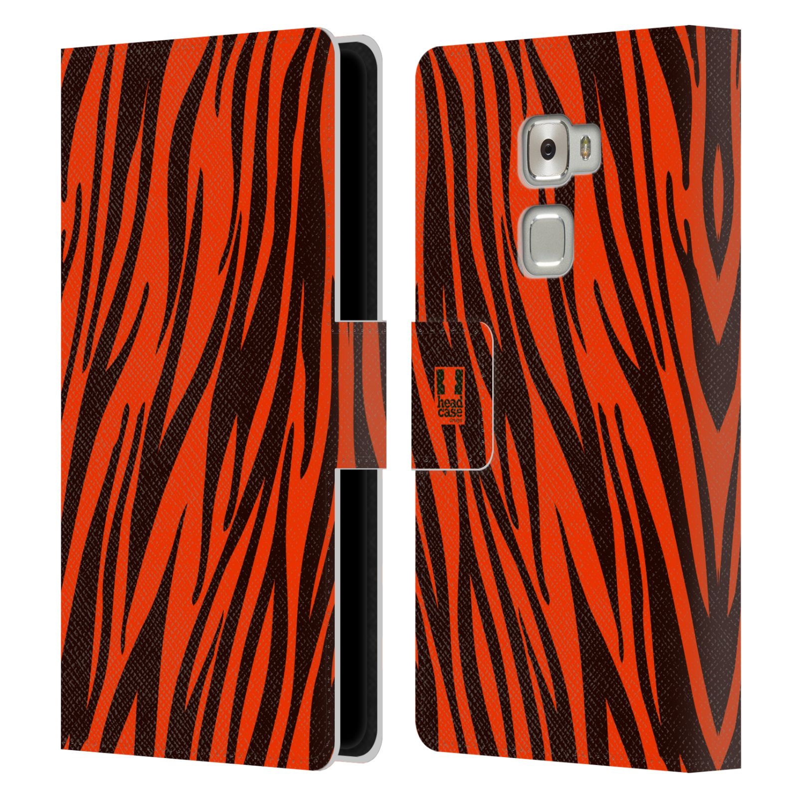 HEAD CASE Flipové pouzdro pro mobil Huawei MATE S Zvířecí barevné vzory oranžový tygr