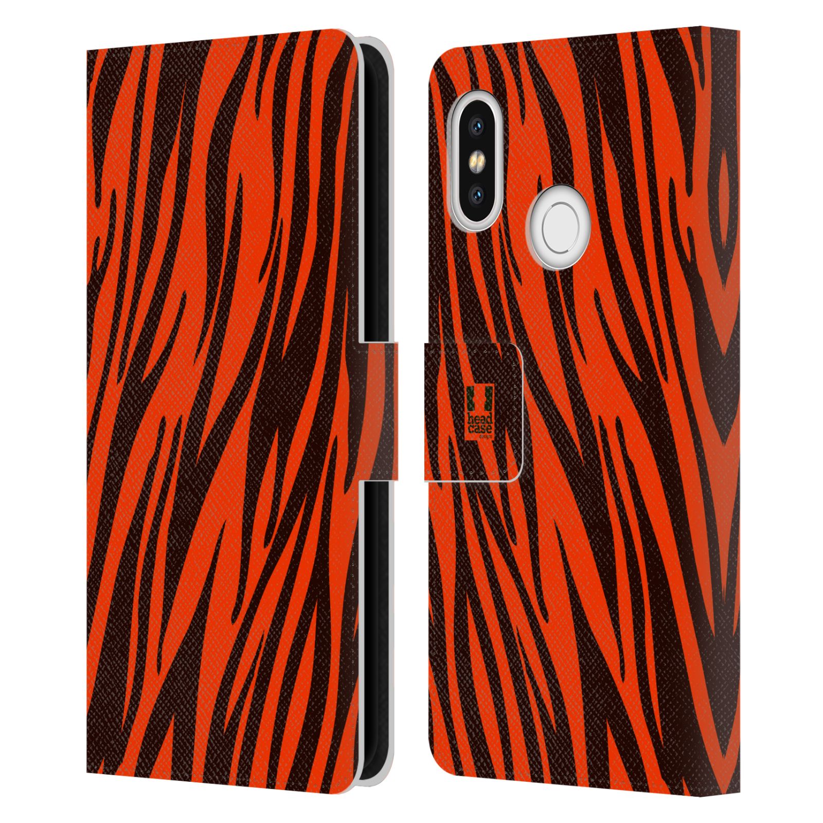 HEAD CASE Flipové pouzdro pro mobil Xiaomi Mi 8 Zvířecí barevné vzory oranžový tygr