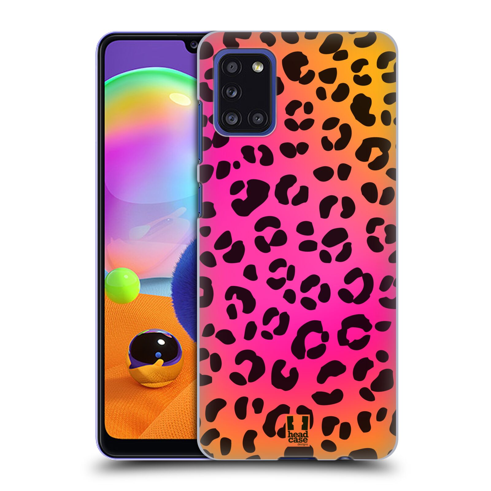 Zadní kryt na mobil Samsung Galaxy A31 vzor Divočina zvíře růžový leopard