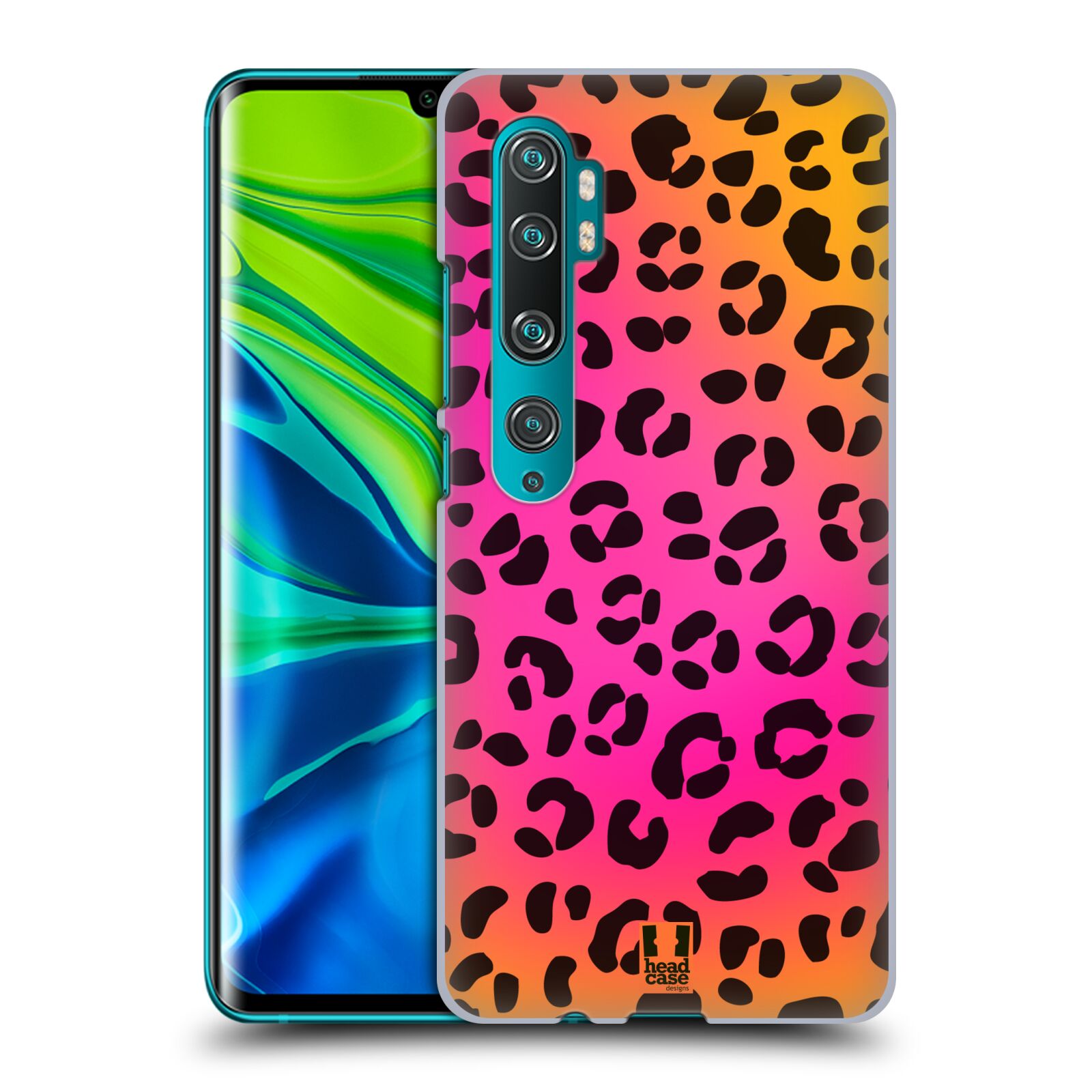 Pouzdro na mobil Xiaomi Mi Note 10 / Mi Note 10 PRO - HEAD CASE - vzor Divočina zvíře růžový leopard