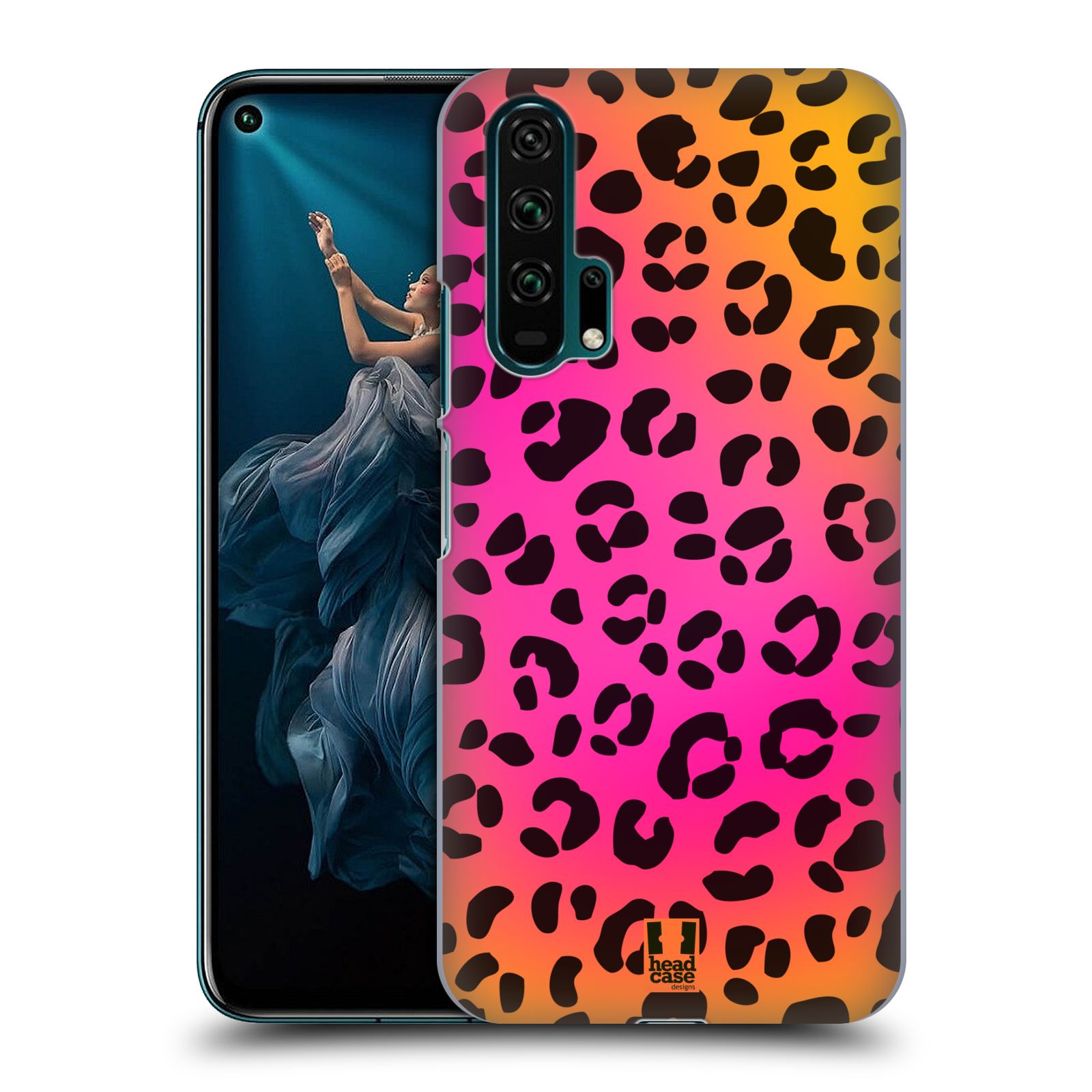 Pouzdro na mobil Honor 20 PRO - HEAD CASE - vzor Divočina zvíře růžový leopard